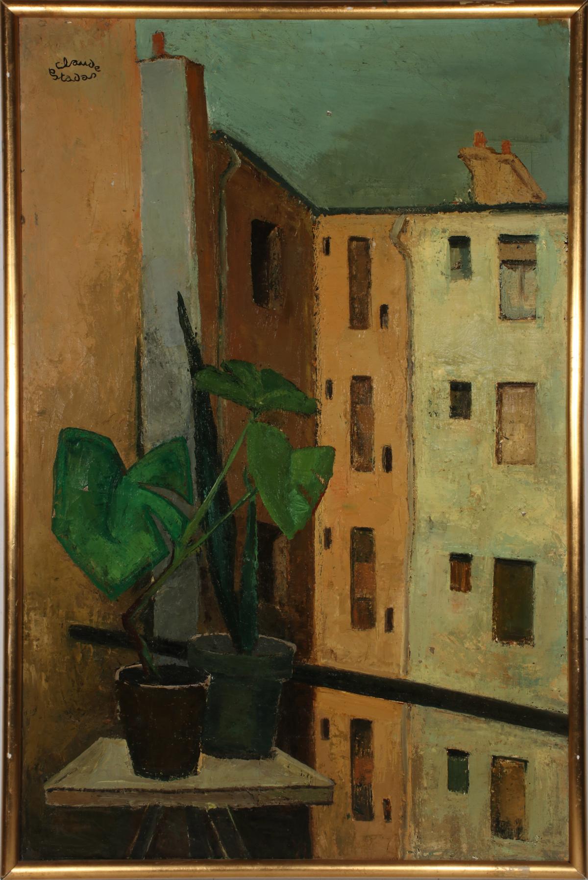 A FRENCH MODERNIST OIL SIGNED 'CLAUDE ESTADAS'