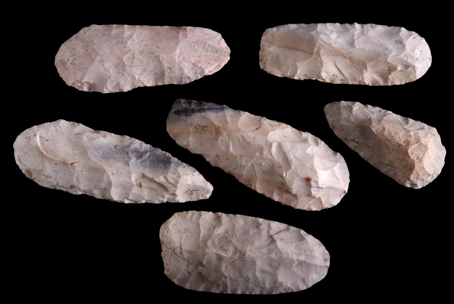 SEVEN PRE-HISTORIC STONE TOOLS, FOUND IN MISSOURI