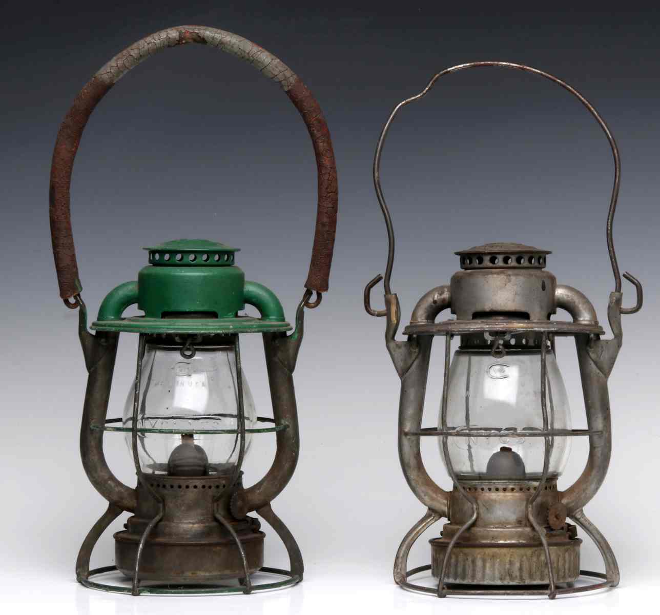 TWO NEW YORK CENTRAL RAILROAD DIETZ LANTERNS