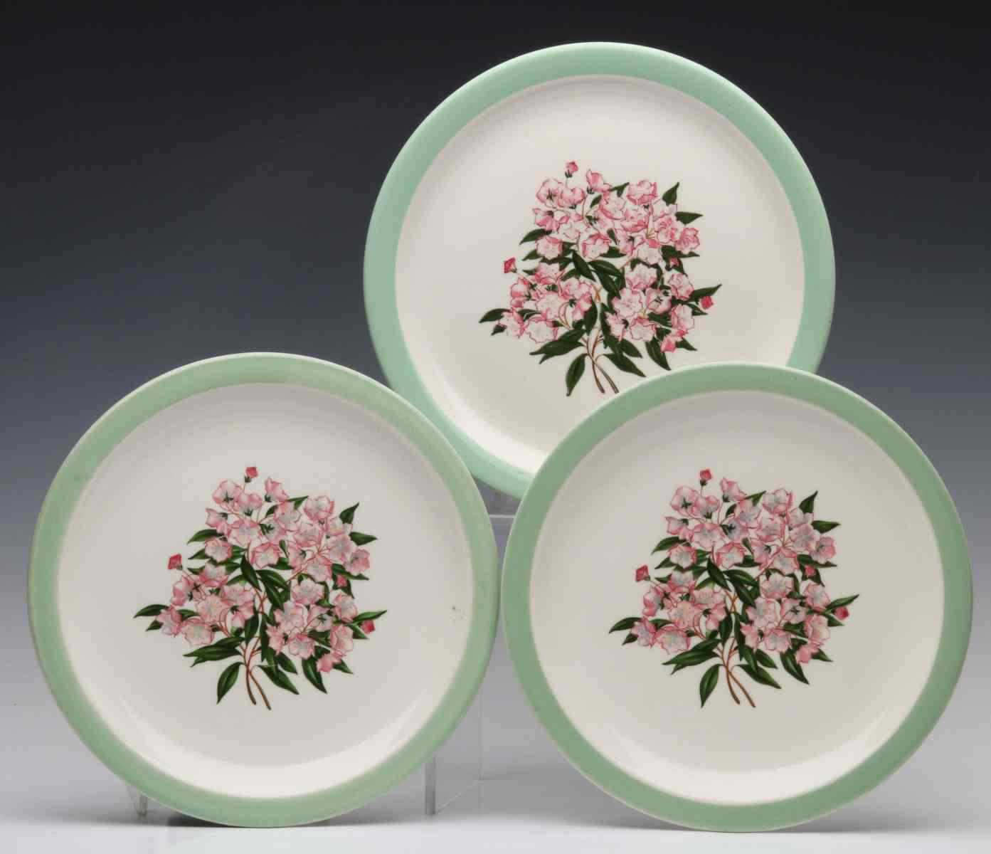 THREE PENNSYLVANIA RAILROAD MOUNTAIN LAUREL PLATES