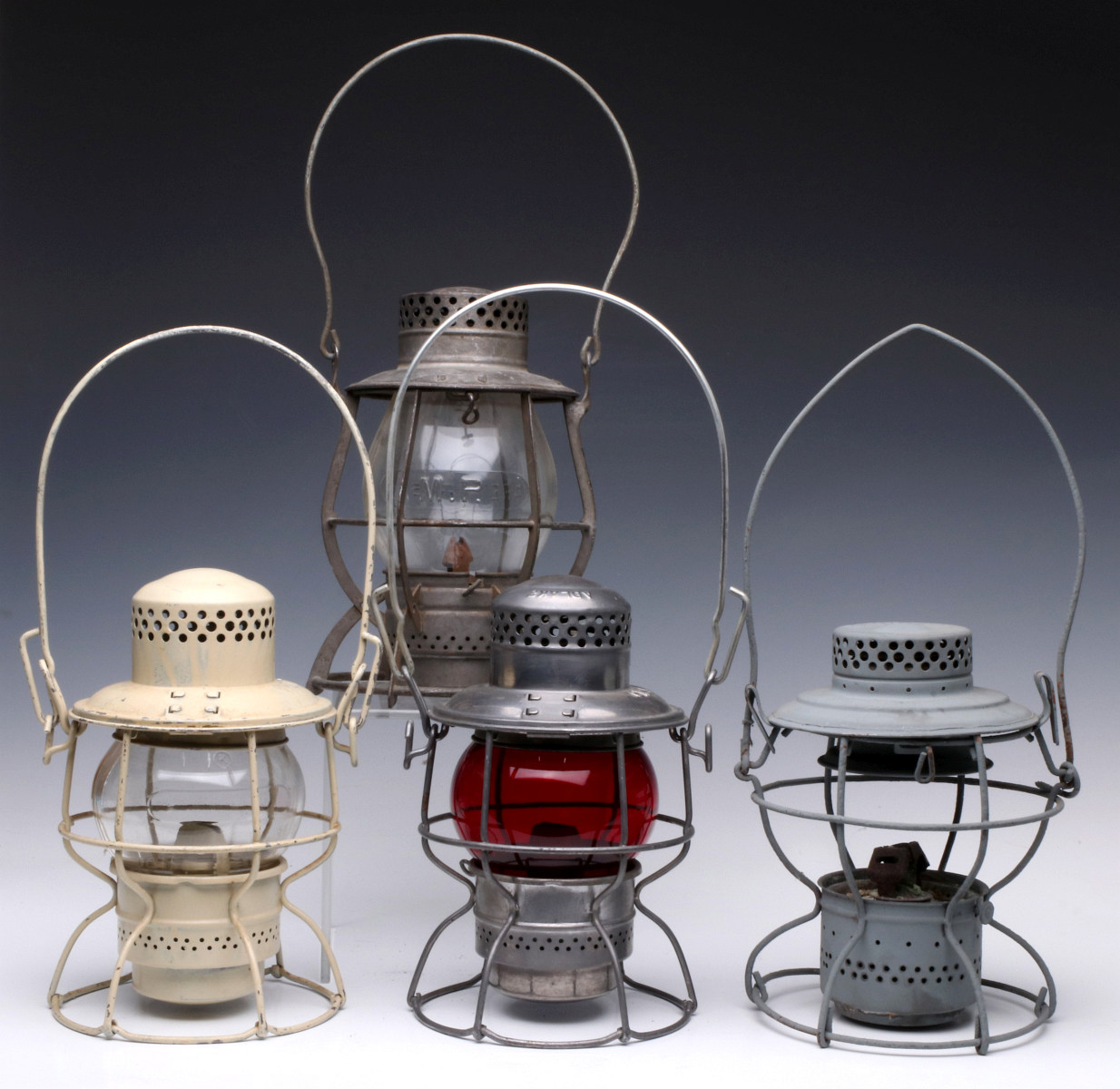 FOUR MO PAC, CMStP&P, L&N RAILROAD LANTERNS