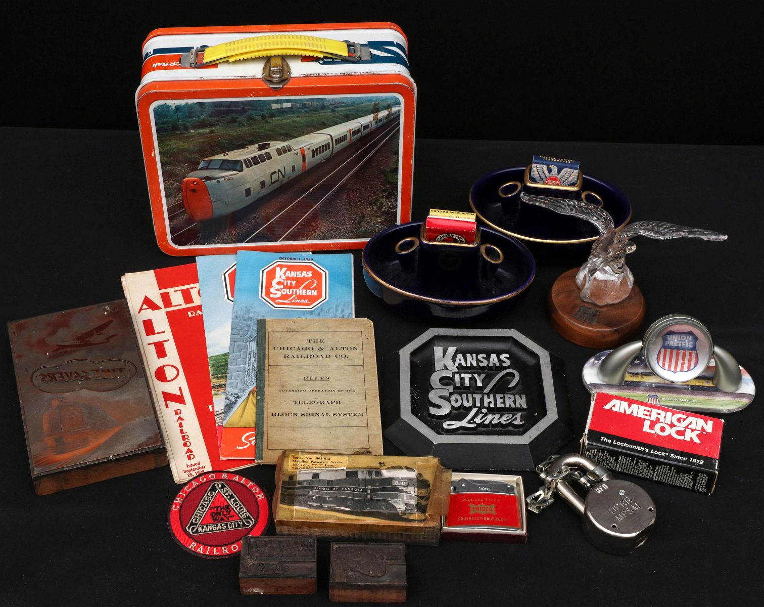 LOT OF KCS, MO PAC & MORE RAILROAD COLLECTIBLES