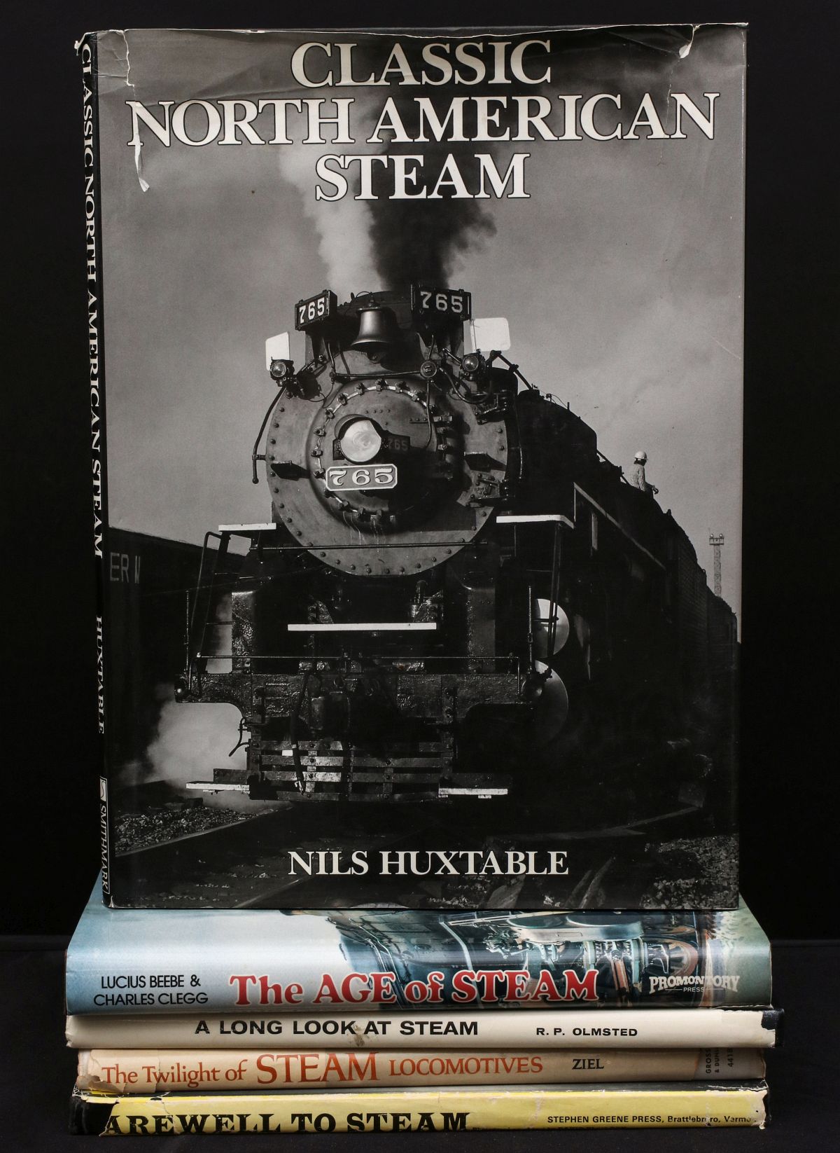 FIVE STEAM LOCOMOTIVE HARDCOVER HISTORY BOOKS