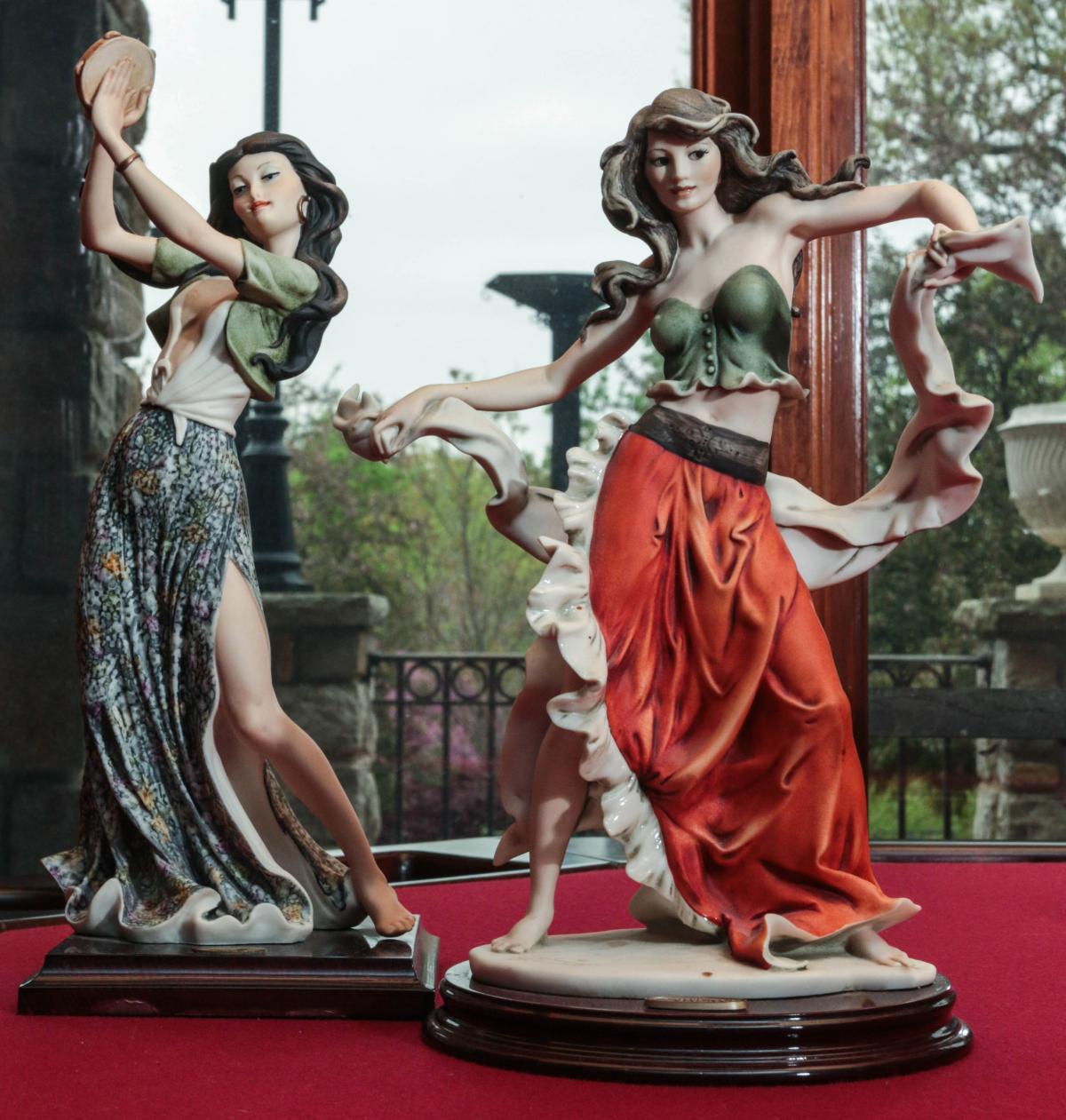 A PAIR OF GIUSEPPE ARMANI DANCER FIGURES