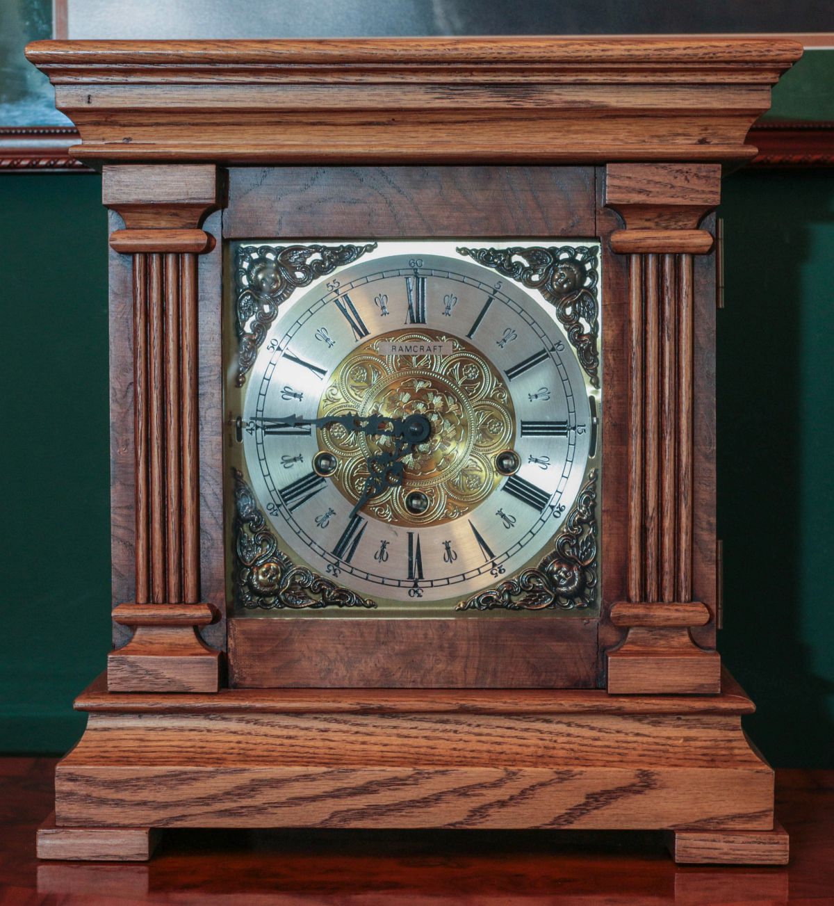 A 20TH C. GERMAN WESTMINSTER CHIME BRACKET CLOCK