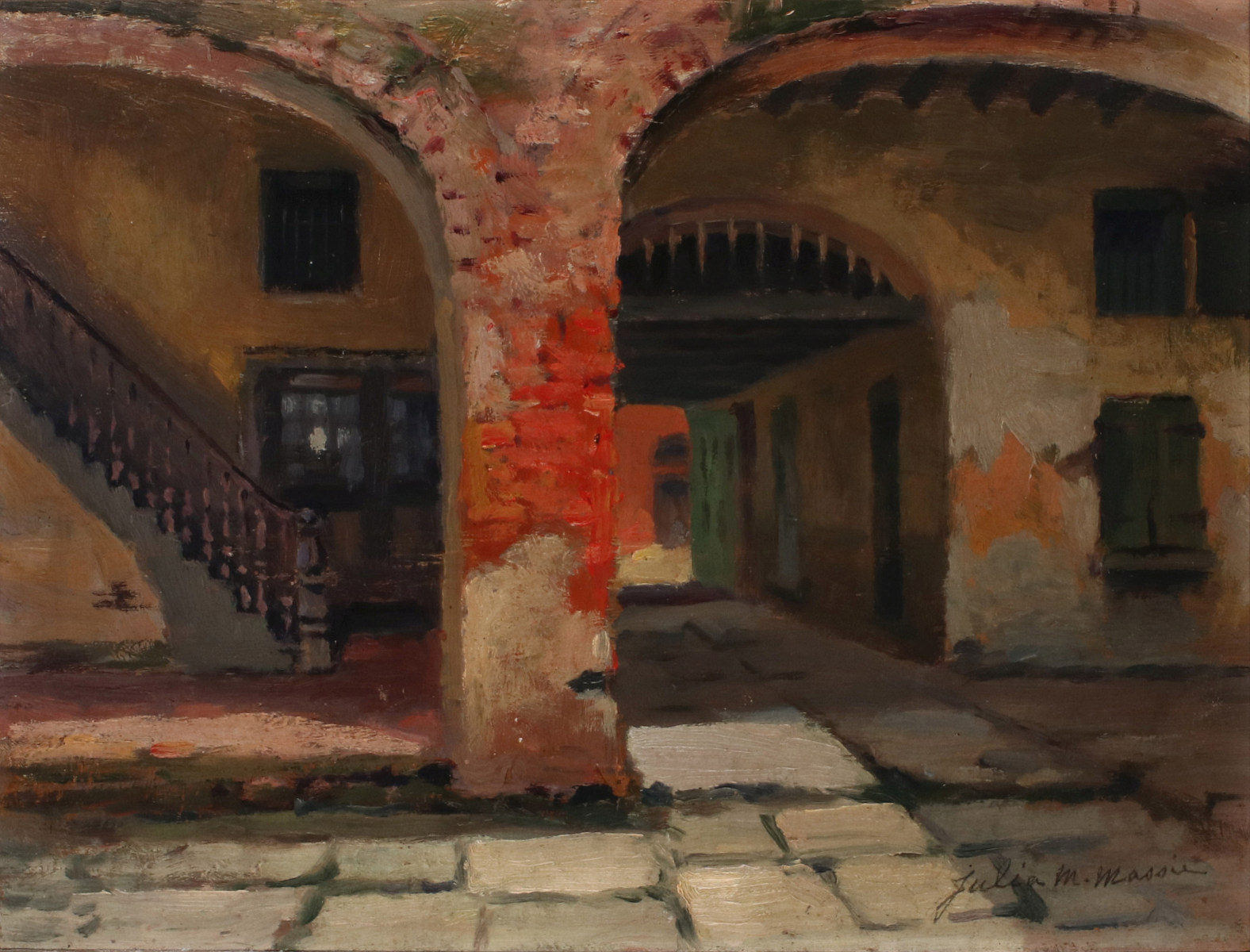 JULIA M. MASSIE (1869-1949) OIL ON PANEL