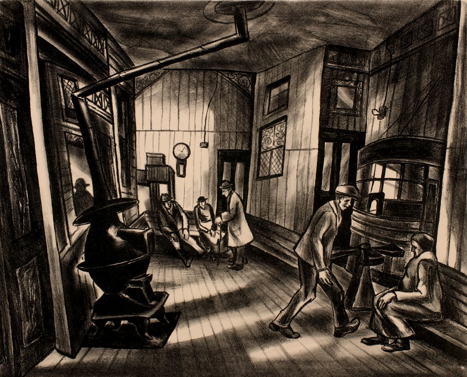 ANNE DE KOHARY (Born 1910) NEW YORK WPA LITHOGRAPH