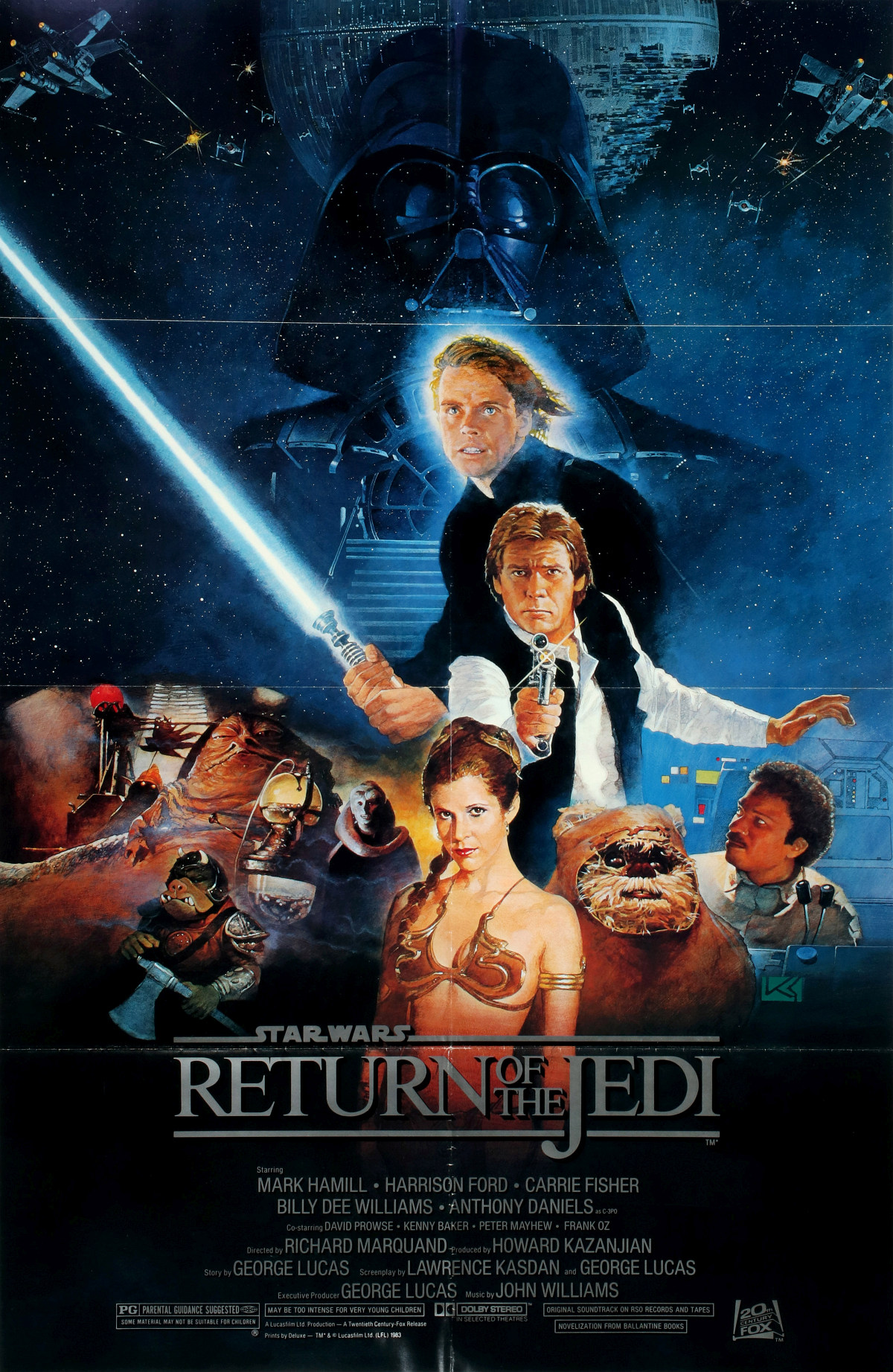 AN ORIGINAL 1983 'RETURN OF THE JEDI' MOVIE POSTER