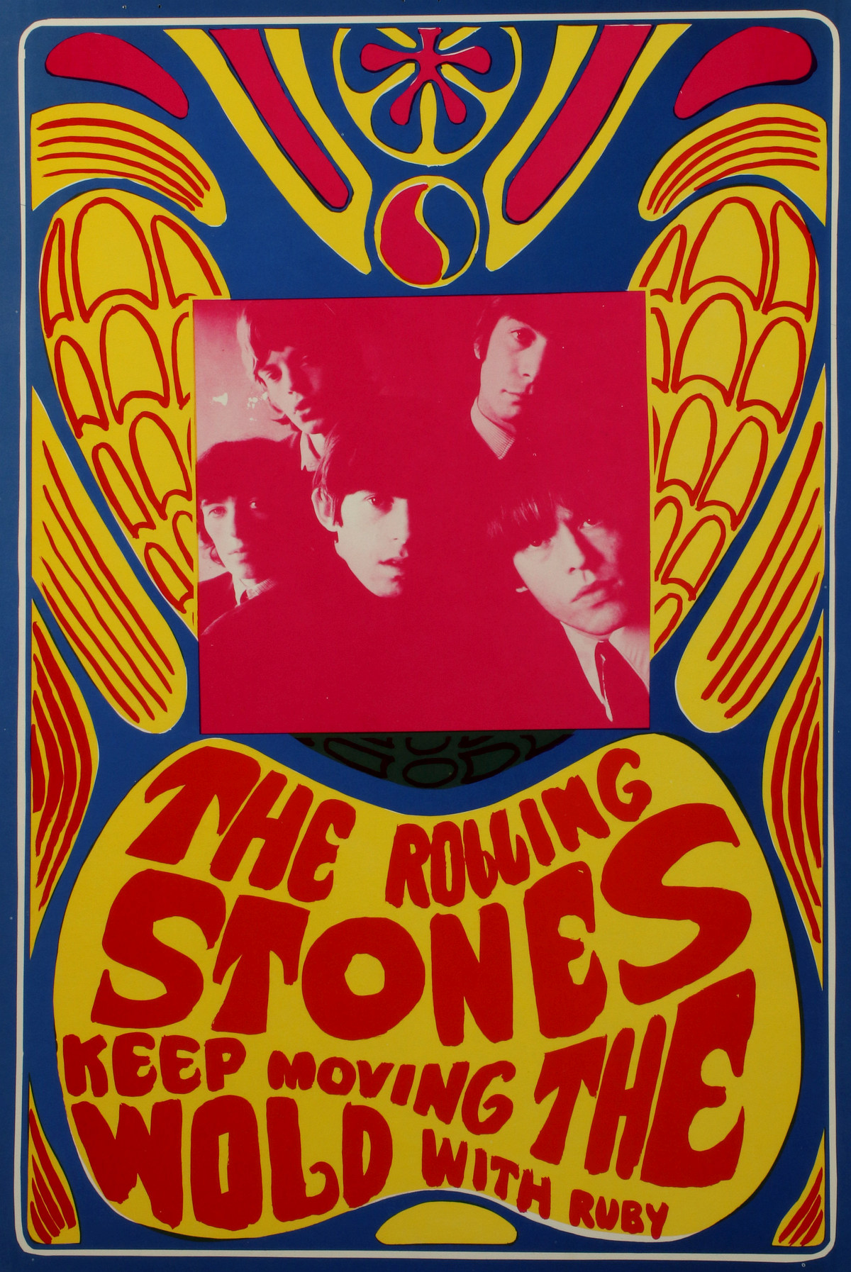 A 1968 ROLLING STONES PSYCHEDELIC POSTER, KONST-SWEDEN