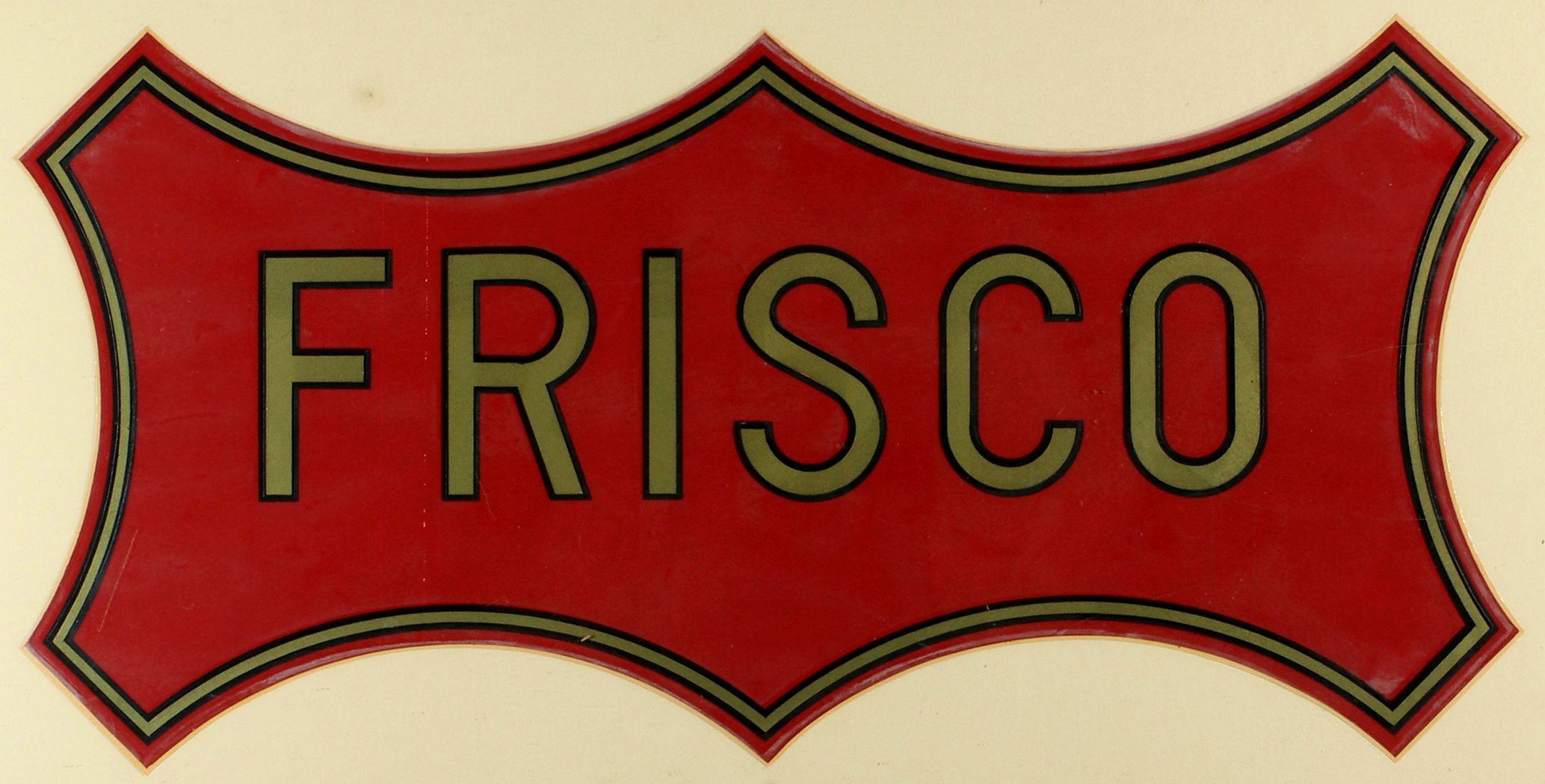 A VINTAGE FRAMED FRISCO DECAL