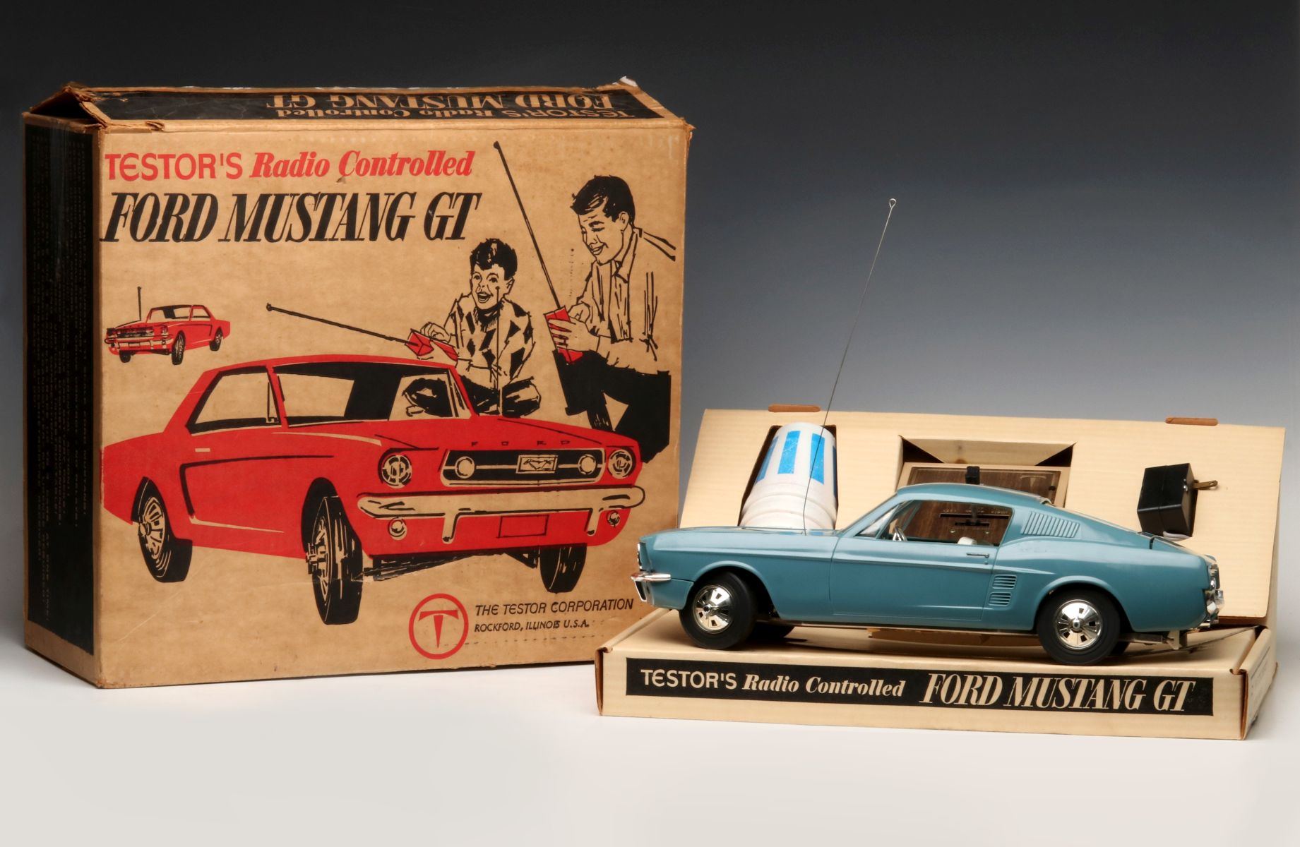 A CIRCA 1968 MUSTANG FASTBACK GT RADIO CONTROLLED CAR