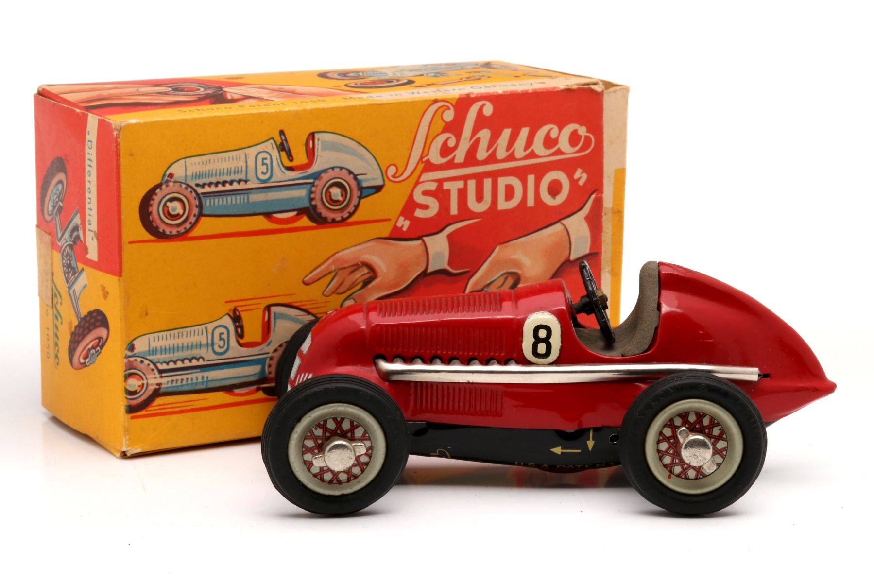 A SCHUCO 'STUDIO' WIND-UP RACER IN ORIGINAL BOX