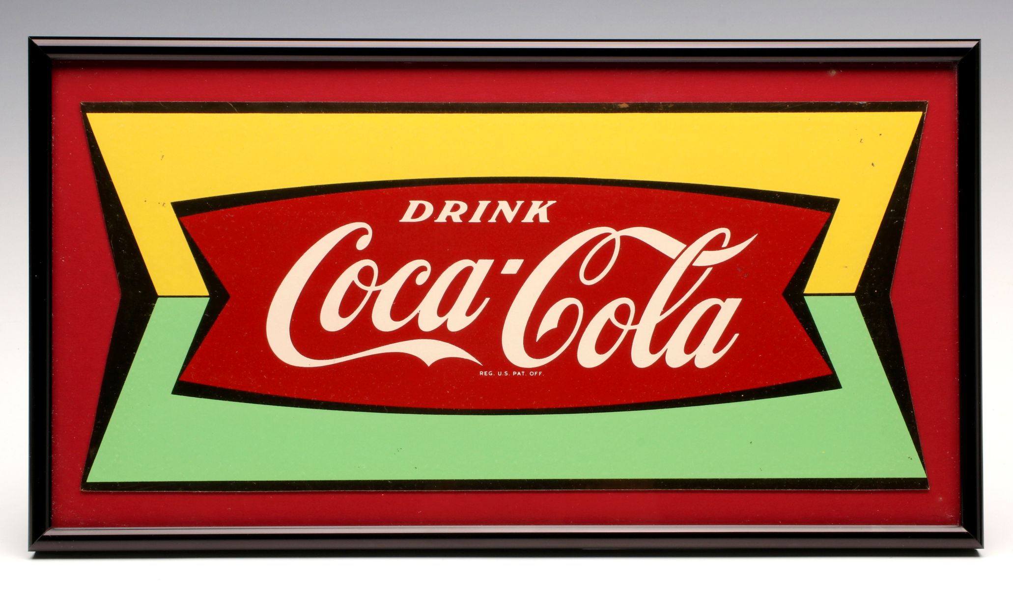 A 1960s COCA-COLA DIE-CUT ADVERTISING PLACARD