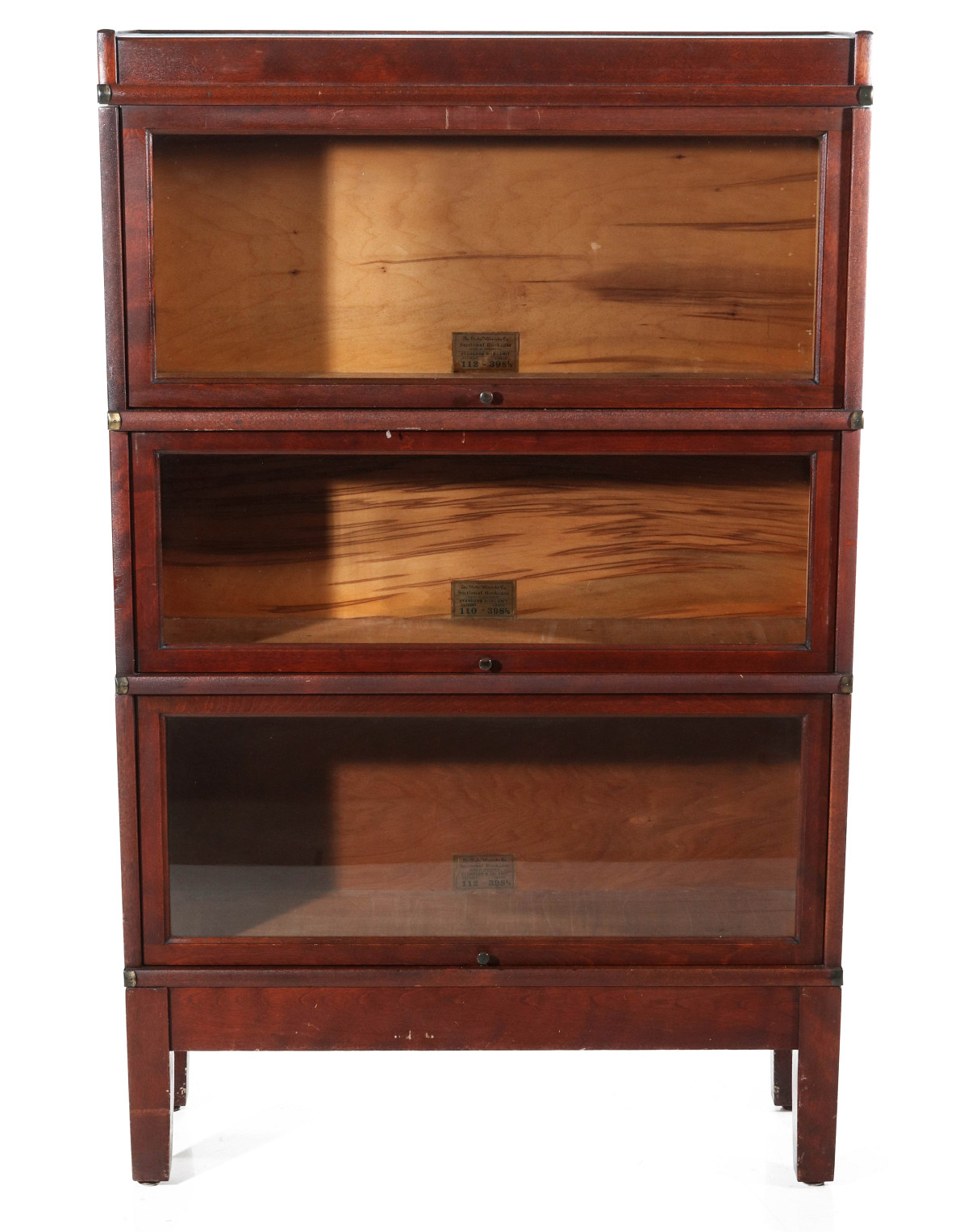 A GLOBE WERNICKE MAHOGANY BARRISTER'S BOOK CASE