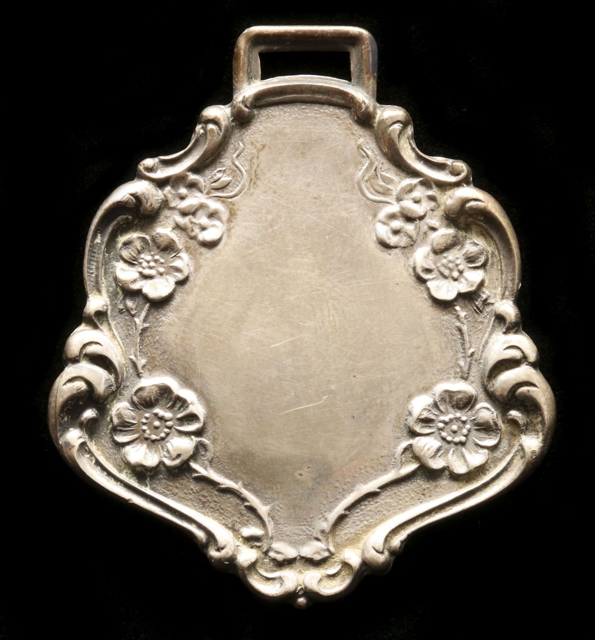 A WEBSTER STERLING SILVER ART NOUVEAU WATCH FOB