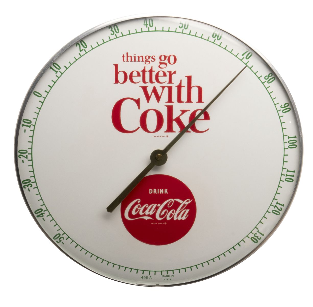 A CIRCA 1964 COCA-COLA ADVERTISING THERMOMETER