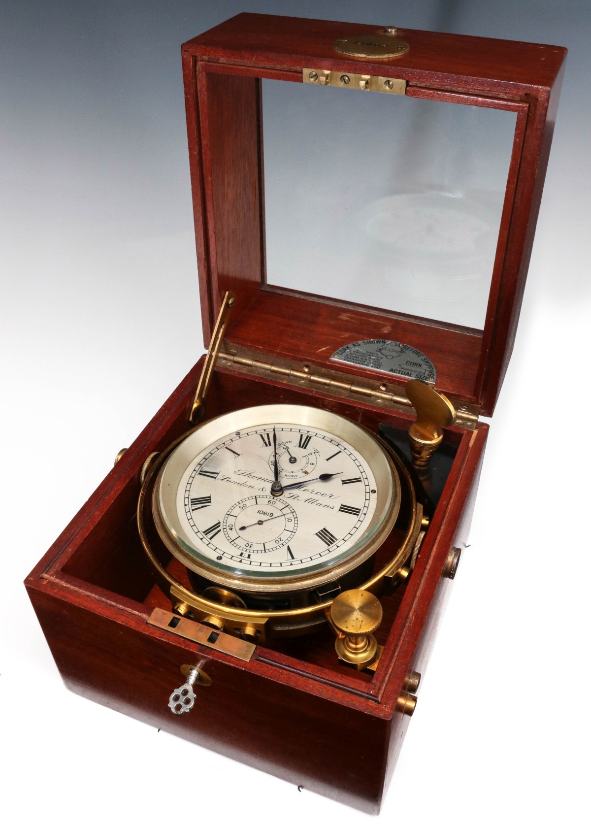 A GOOD THOMAS MERCER BOXED SHIP'S CHRONOMETER