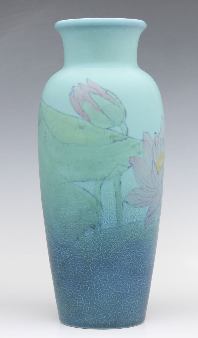 A 1931 ROOKWOOD WAX MATT VASE SIGNED CARRIE STEINLE