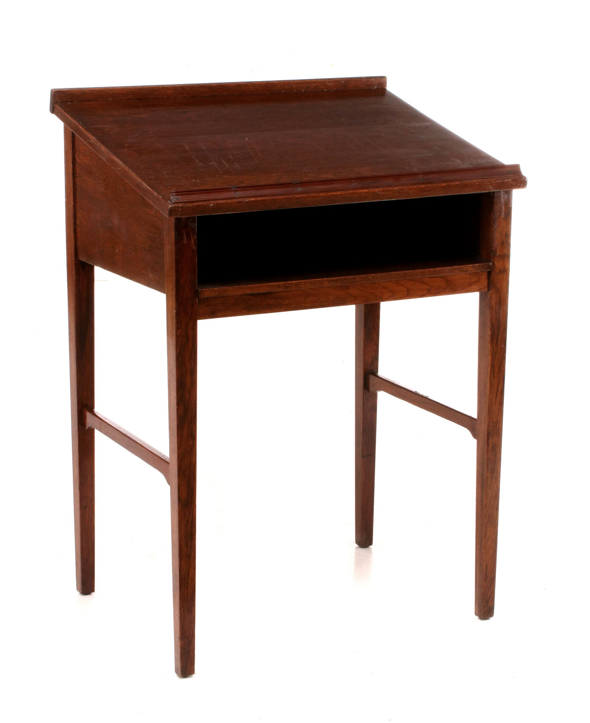 A MID 2OTH CENTURY OAK SLANT TOP LARGE FOLIO STAND
