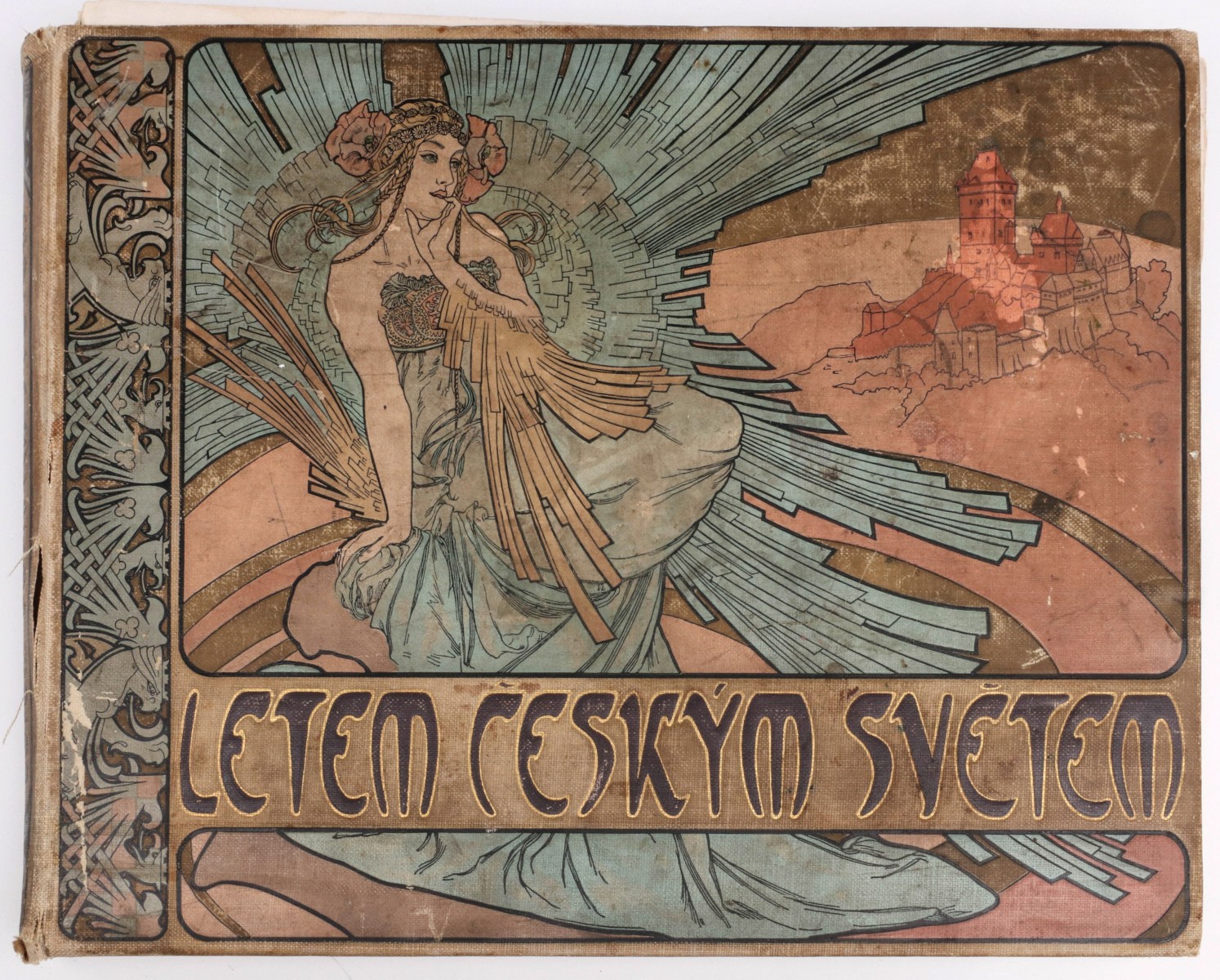 ALPHONSE MUCHA BOOK COVER FOR LETEM CESKYM SVETEM