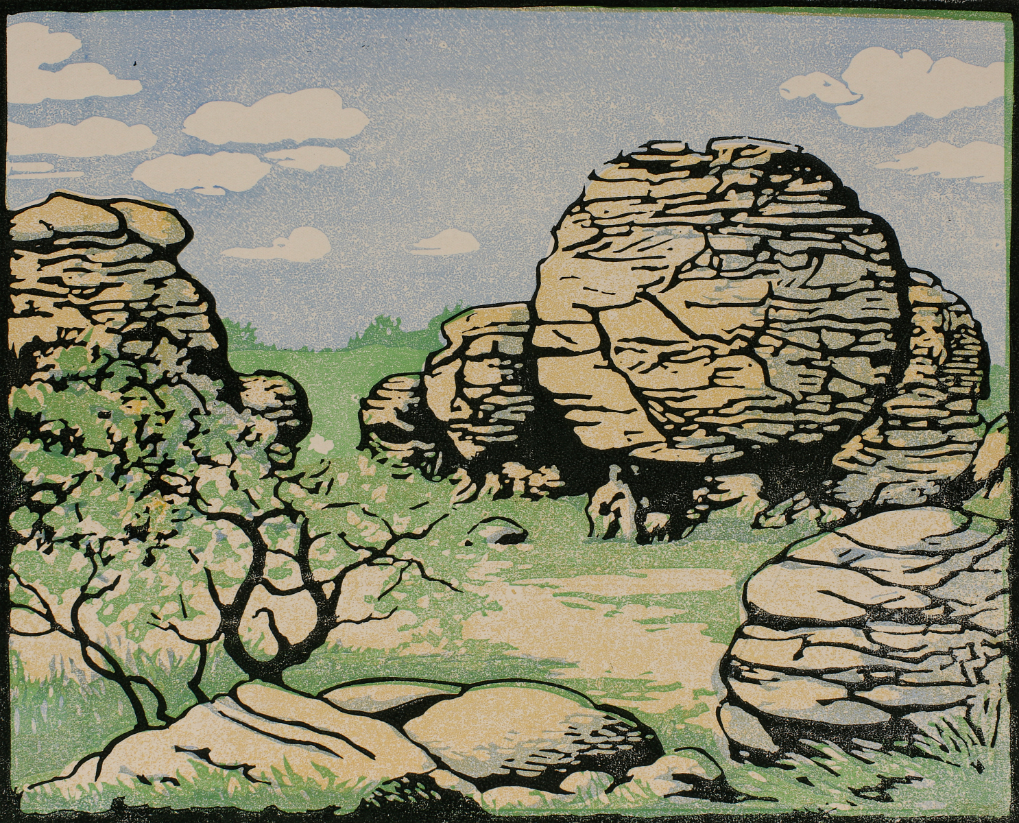 MARGARET WHITTEMORE (1897-1983) PENCIL-SIGNED WOODBLOCK