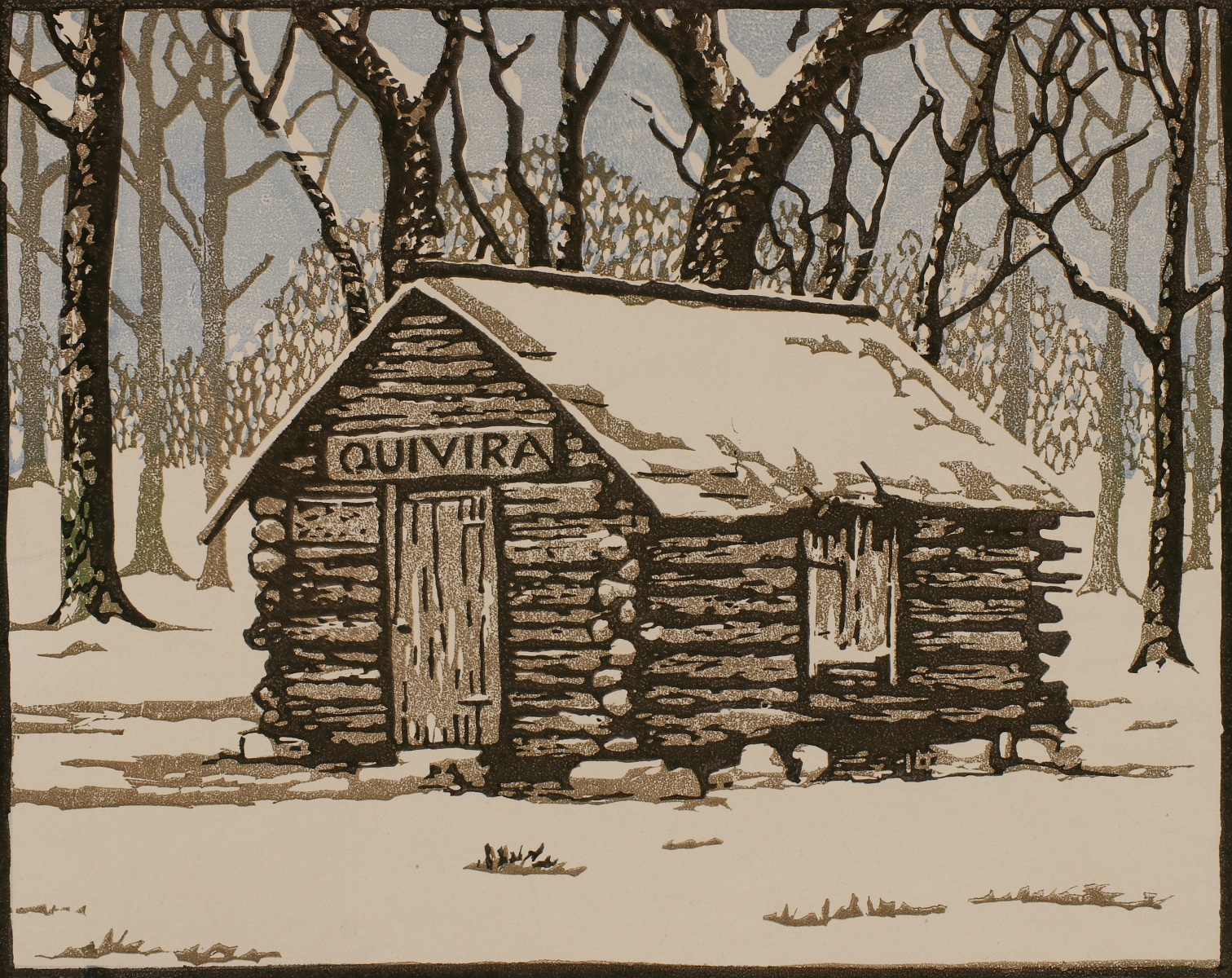 MARGARET WHITTEMORE (1897-1983) PENCIL-SIGNED WOODBLOCK