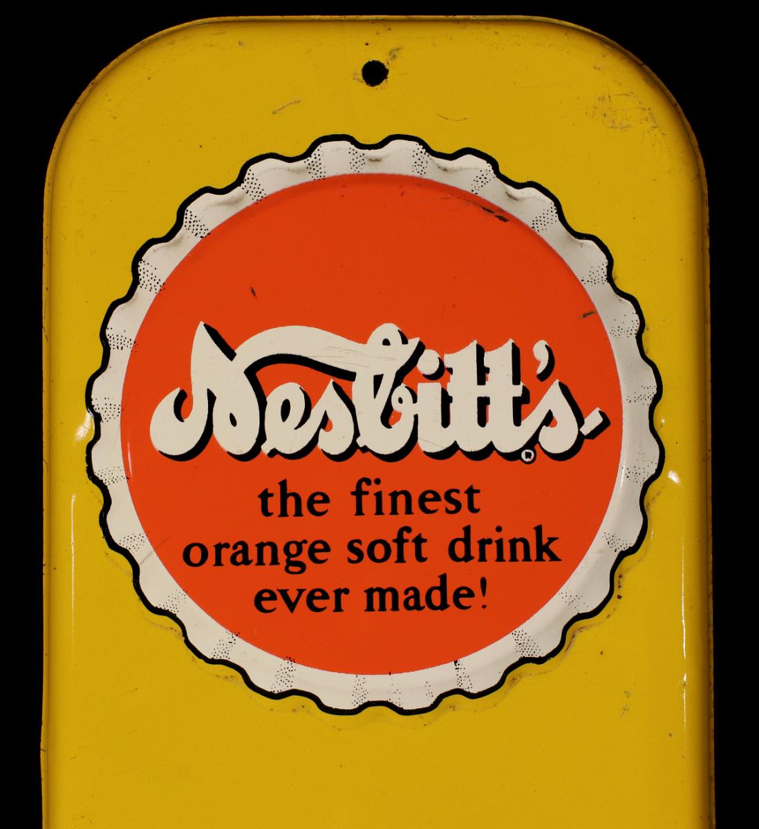 A NESBITT'S ORANGE SOFT DRINK ADVERTISING THERMOMETER