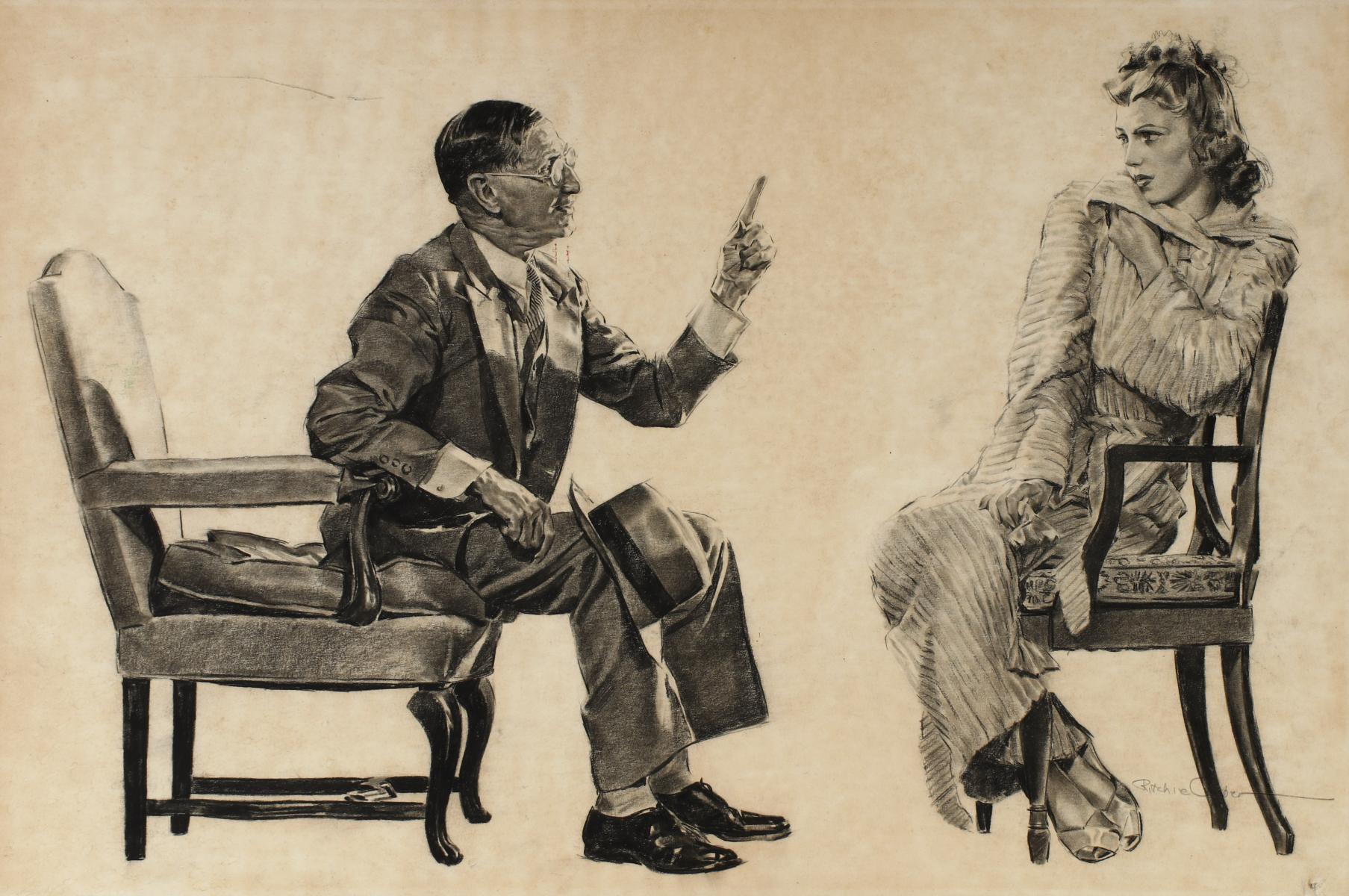 RITCHIE COOPER (20TH C. AMERICAN) ORIGINAL ILLUSTRATION