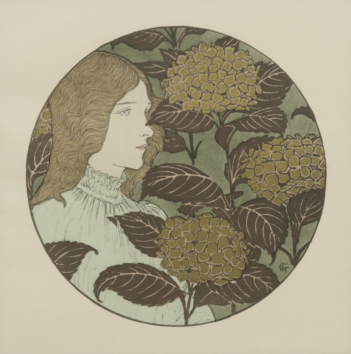 CIRCA 1900 ART NOUVEAU LITHOGRAPH AFTER EUGENE GRASSET