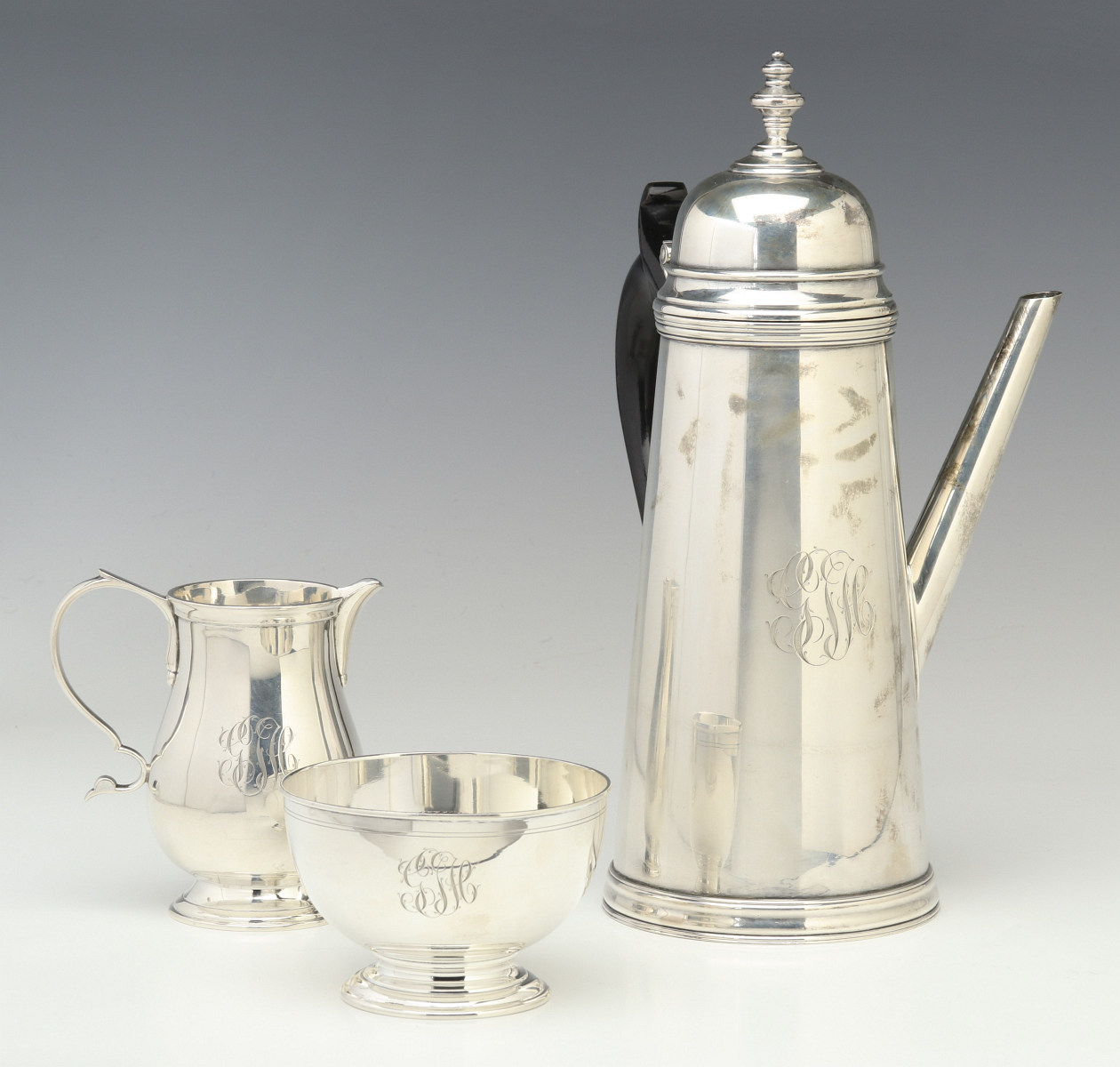 STIEFF STERLING 'WILLIAMSBURG' HOLLOWWARE COFFEE SET