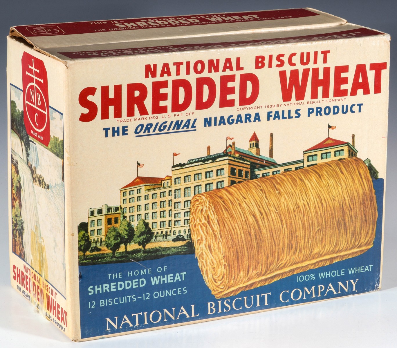 AN OVERSIZED SHREDDED WHEAT ADVERTISING DISPLAY BOX