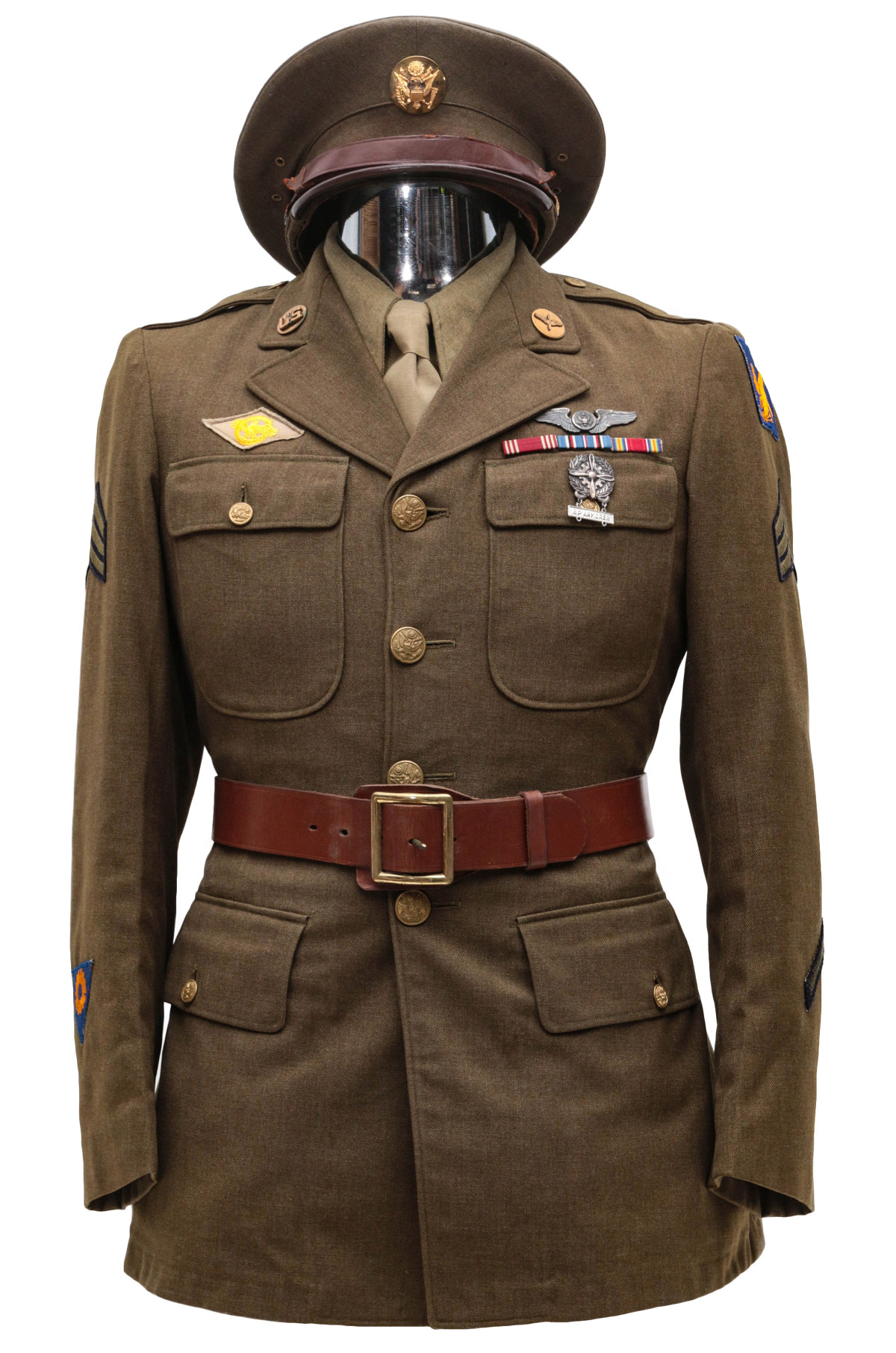 SGT. LIGHTFOOT AAF UNIFORM, RIBBON BAR AND WINGS