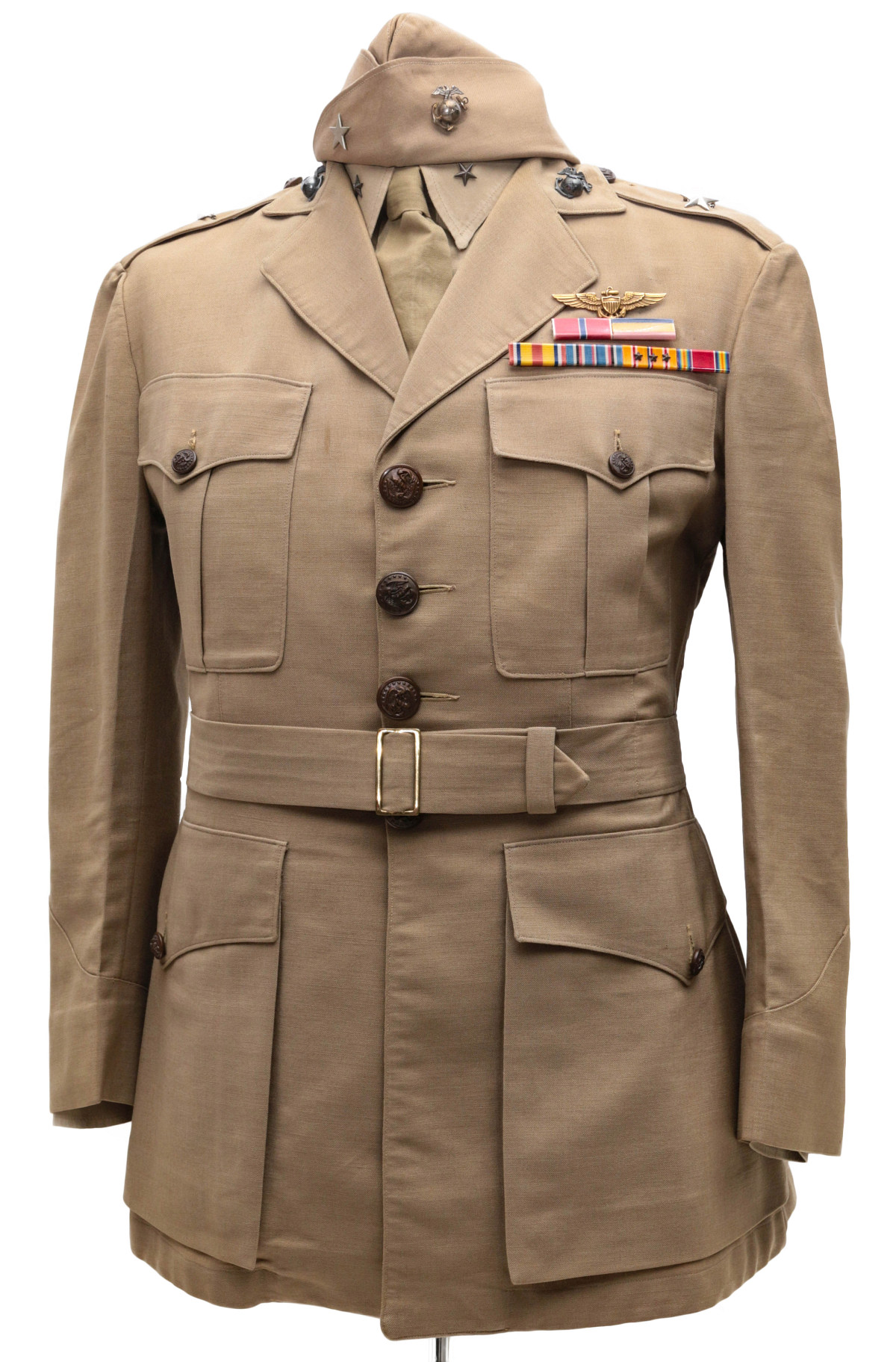 BRIG. GEN. HOWARTH USMC UNIFORM, WINGS, SIX RIBBONS