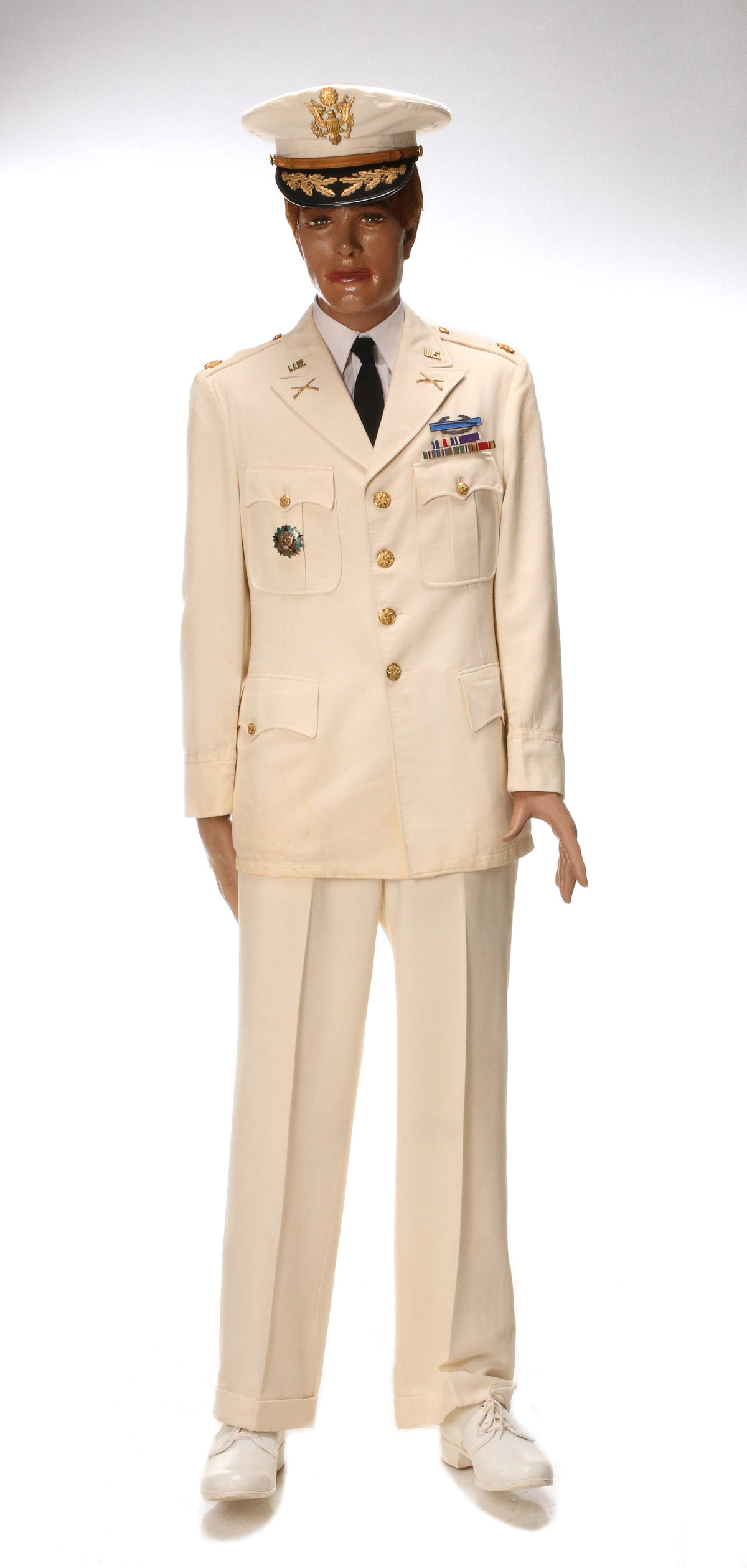 UNIDENTIFIED INFANTRY MAJOR WHITE DRESS UNIFORM,