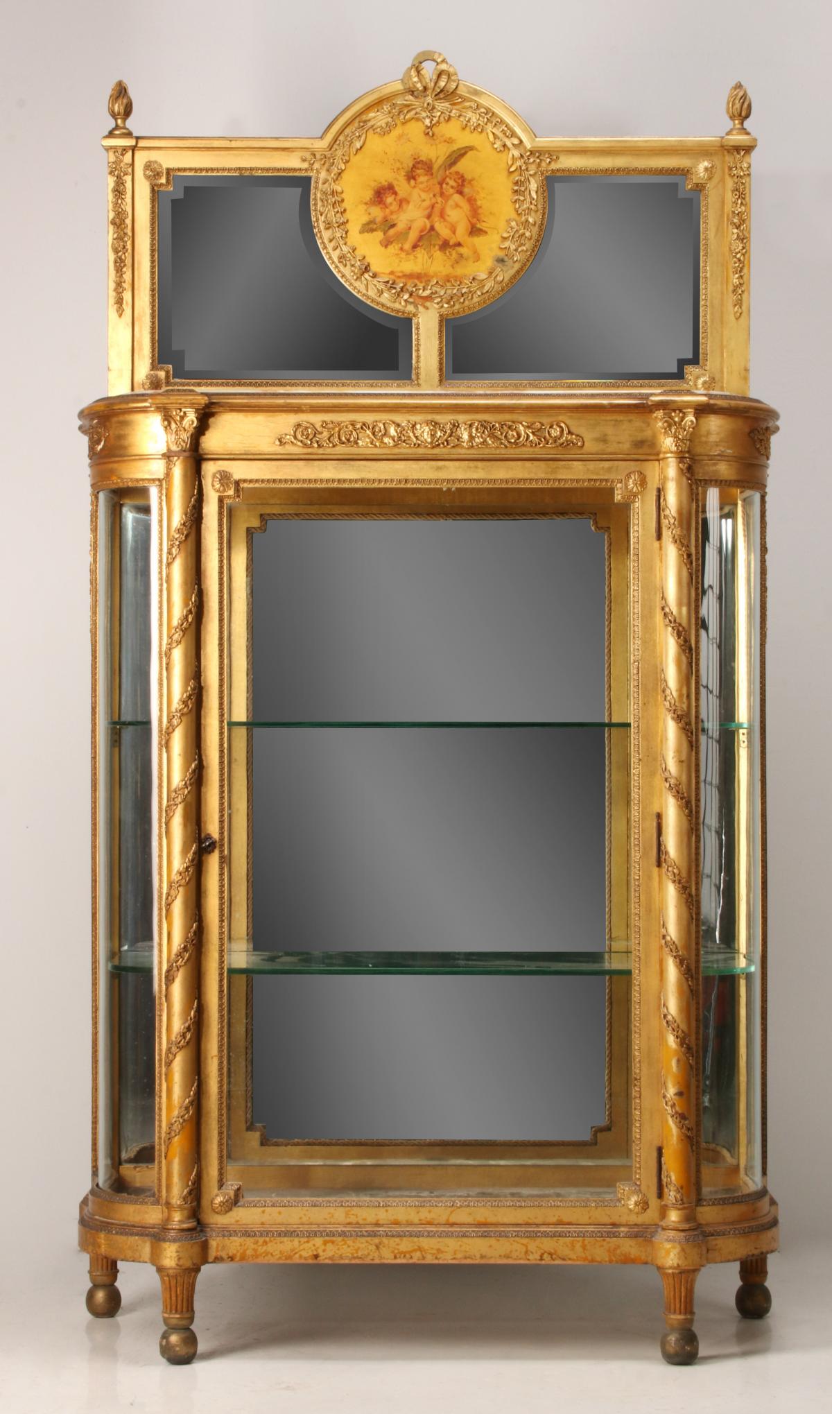 AN UNUSUAL EARLY 20TH CENTURY LOUIS XVI STYLE VITRINE