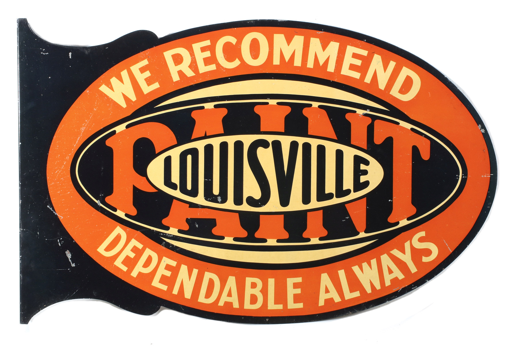 A LOUISVILLE PAINT ADVERTISING FLANGE SIGN