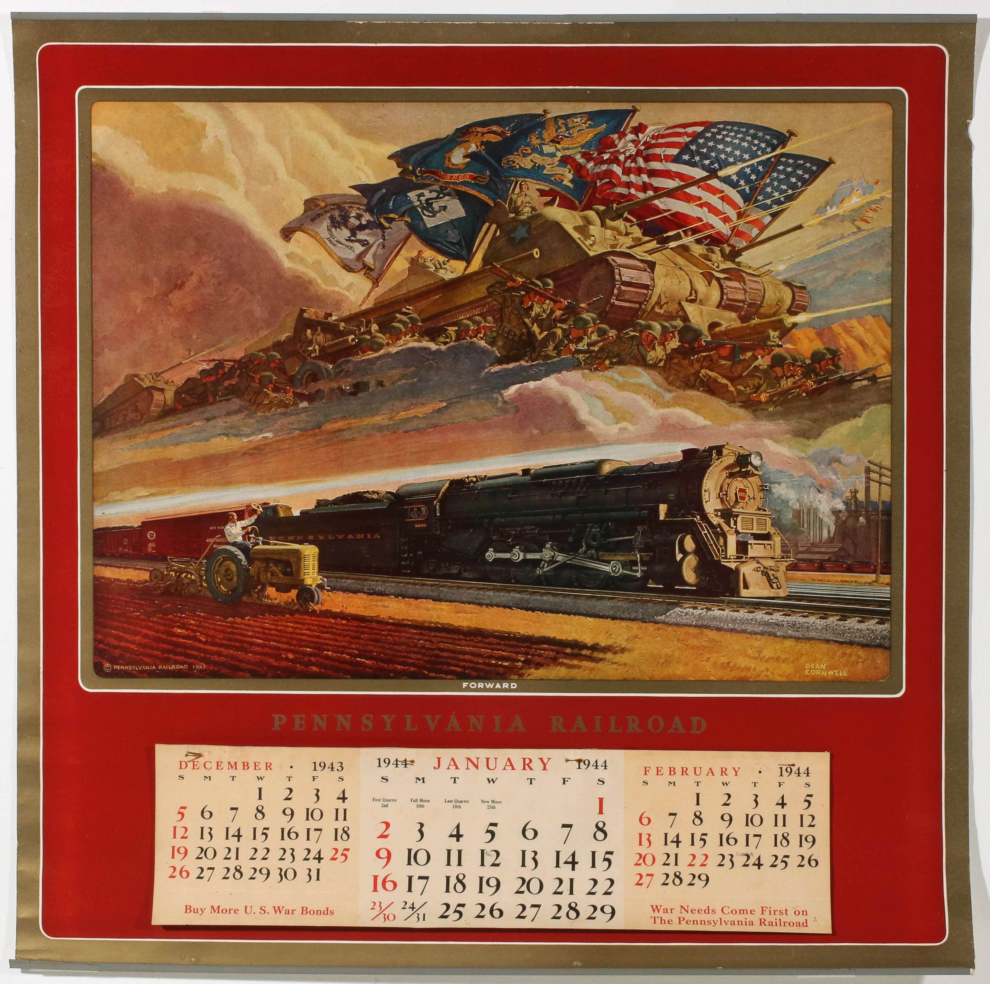 A COLLECTION OF WWII-ERA PENNSYLVANIA RR CALENDARS