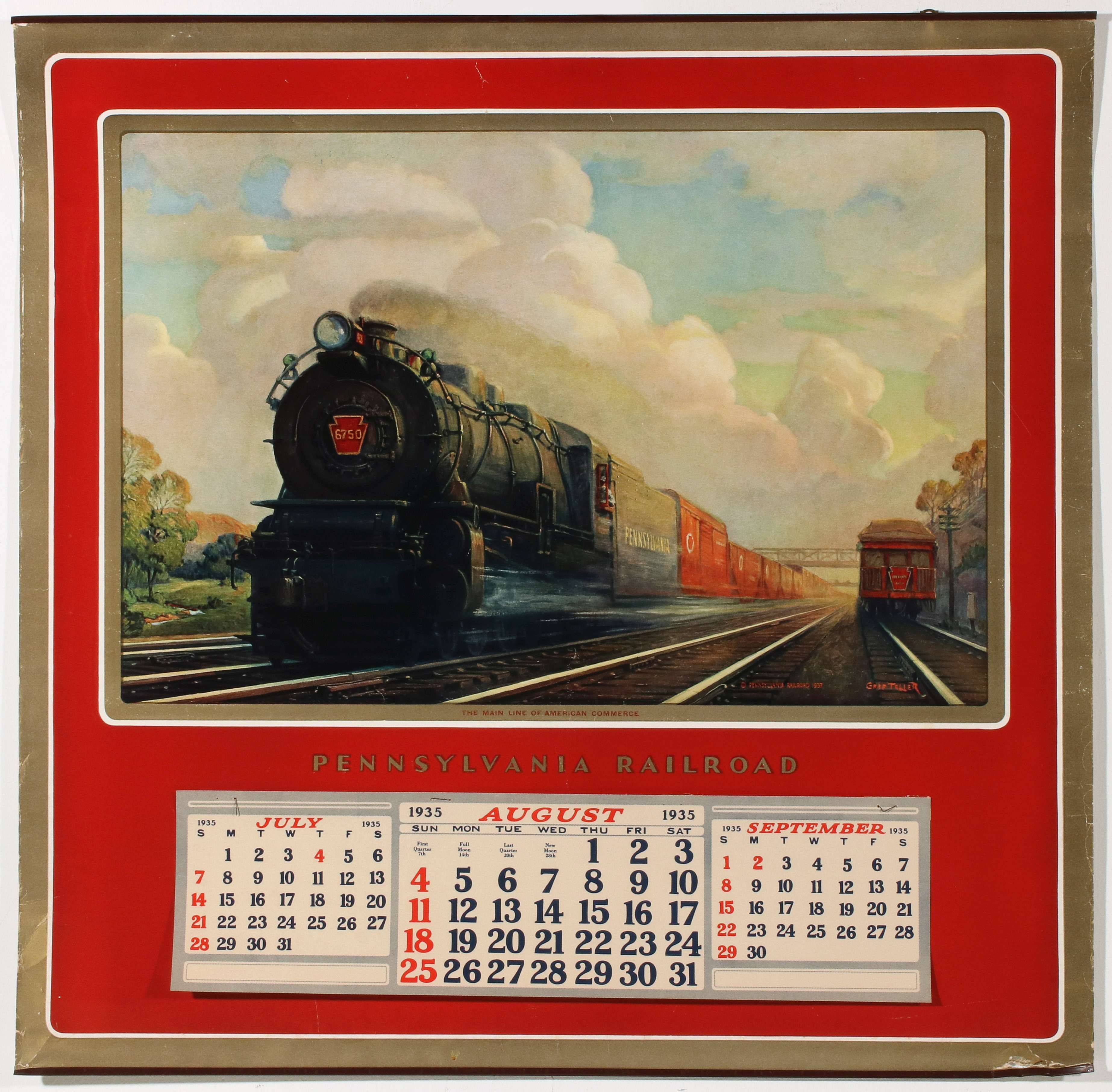 A COLLECTION OF PENNSYLVANIA RR ADVERTISING CALENDARS