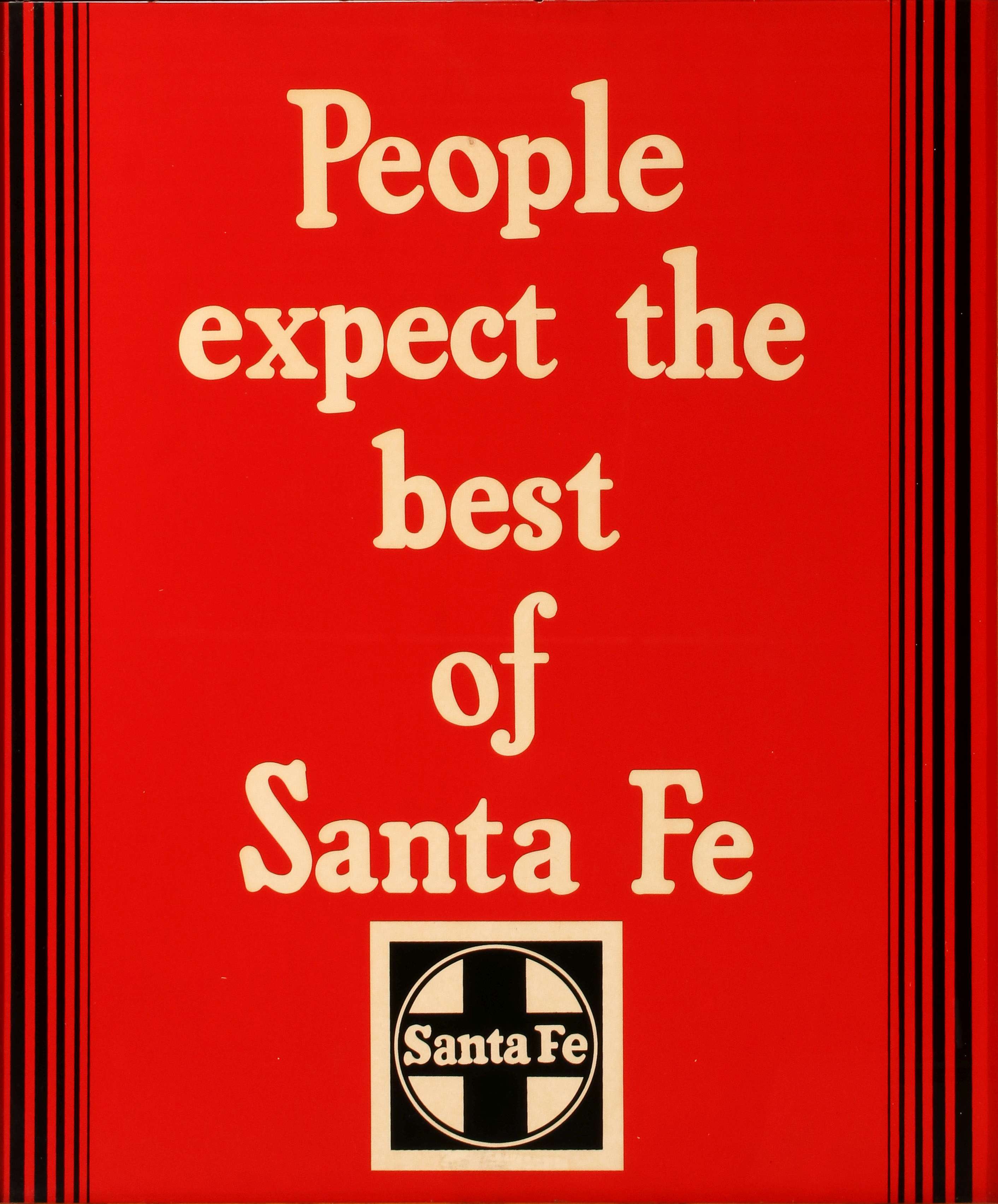 A SANTA FE RAILROAD ADVERTISING POSTER