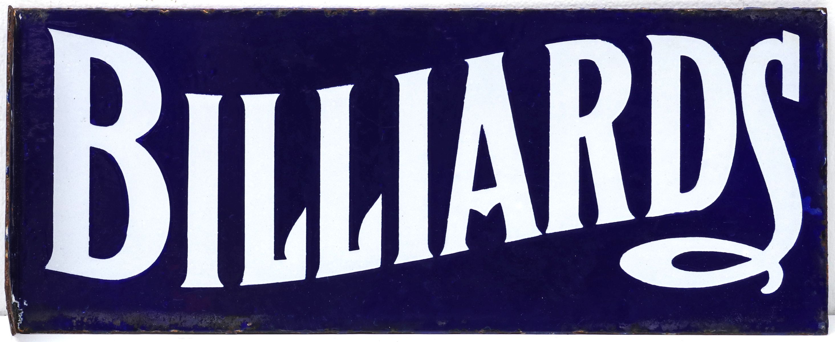 A SIMPLE CLASSIC PORCELAIN | BILLIARDS | FLANGE SIGN