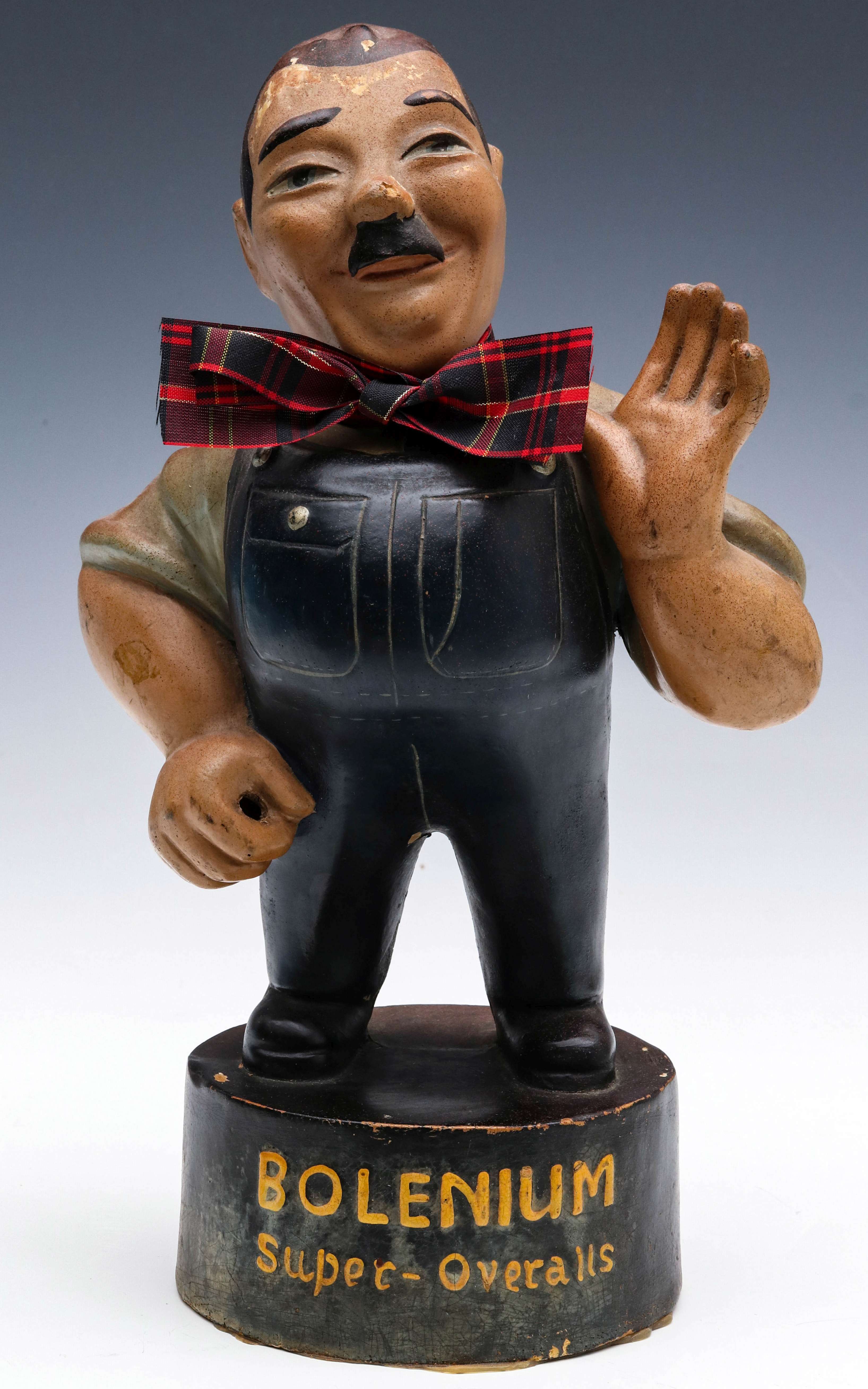 A BOLENIUM SUPER-OVERALLS ADVERTISING FIGURE