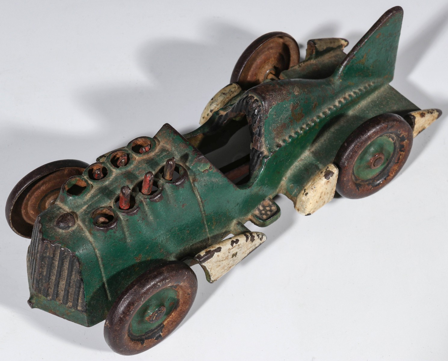 A HUBLEY CAST IRON BOB-TAILED RACER IN UNUSUAL COLOR