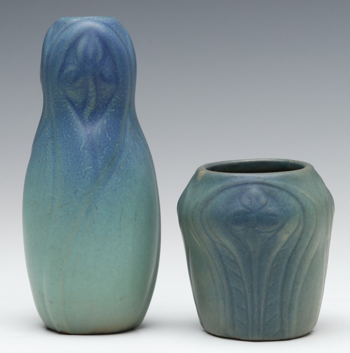 TWO VAN BRIGGLE ART POTTERY VASES CIRCA 1915