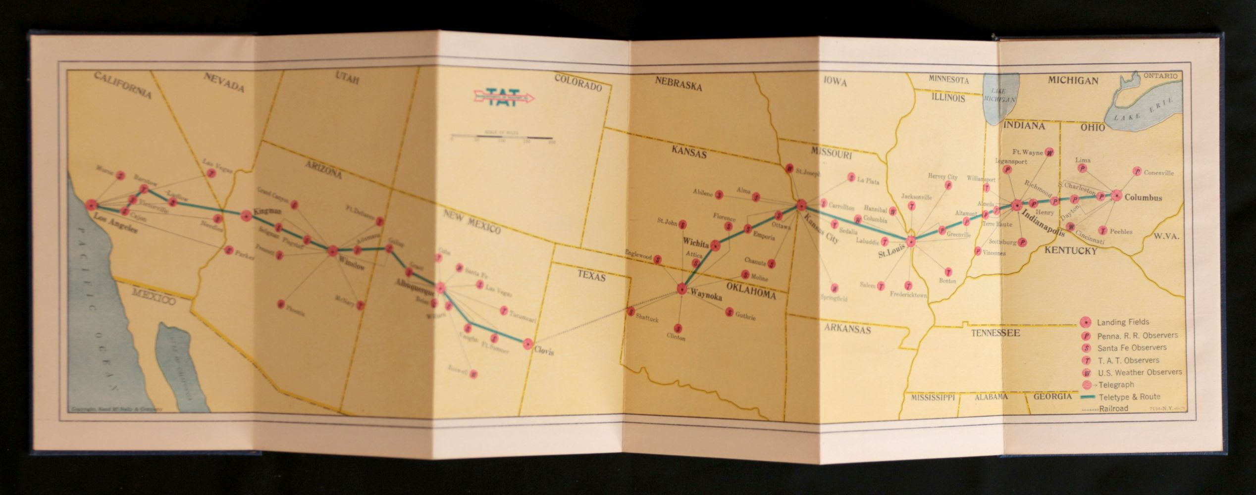 T.A.T. AND P.R.R. RAIL-AIR TRANSPORT BROCHURES, C. 1929