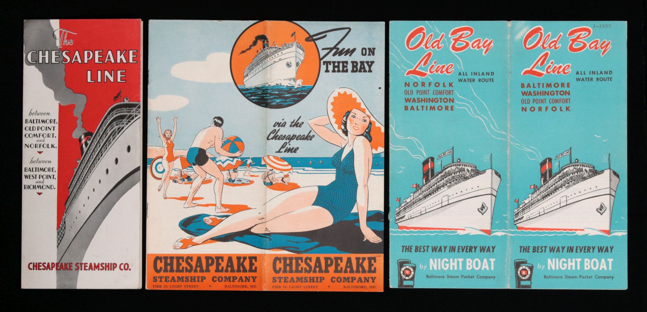 CHESAPEAKE STEAMSHIP BROCHURES, CIVIL WAR ERA BILLINGS