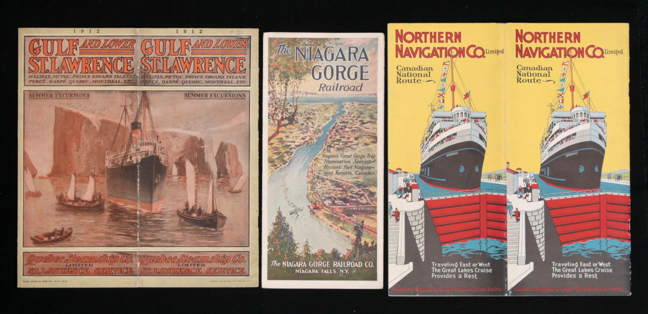 1920s CANADIAN STEAMSHIP NIAGARA GORGE TRAVEL BROCHURES