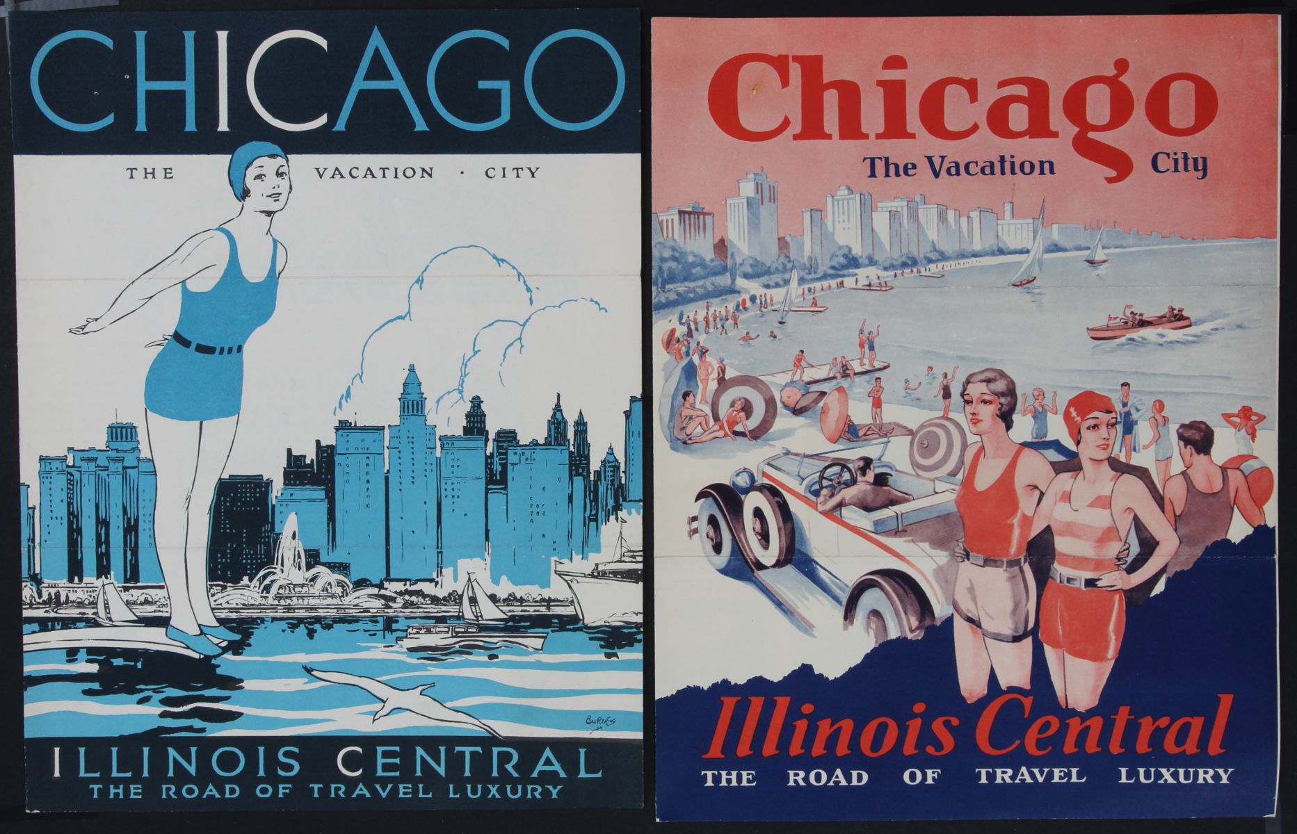 EARLY TO MID 20TH CENT ILLINOIS CENTRAL RR EPHEMERA