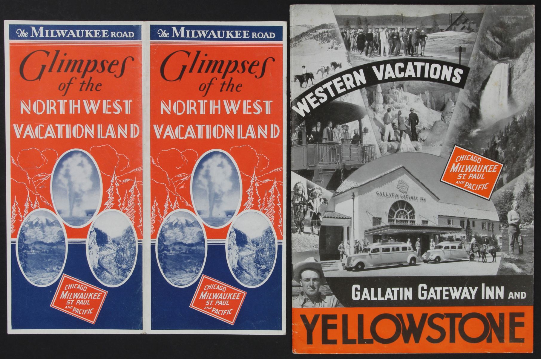 NICE LOT OF GALLATIN GATEWAY MILWAUKEE ROAD RR EPHEMERA