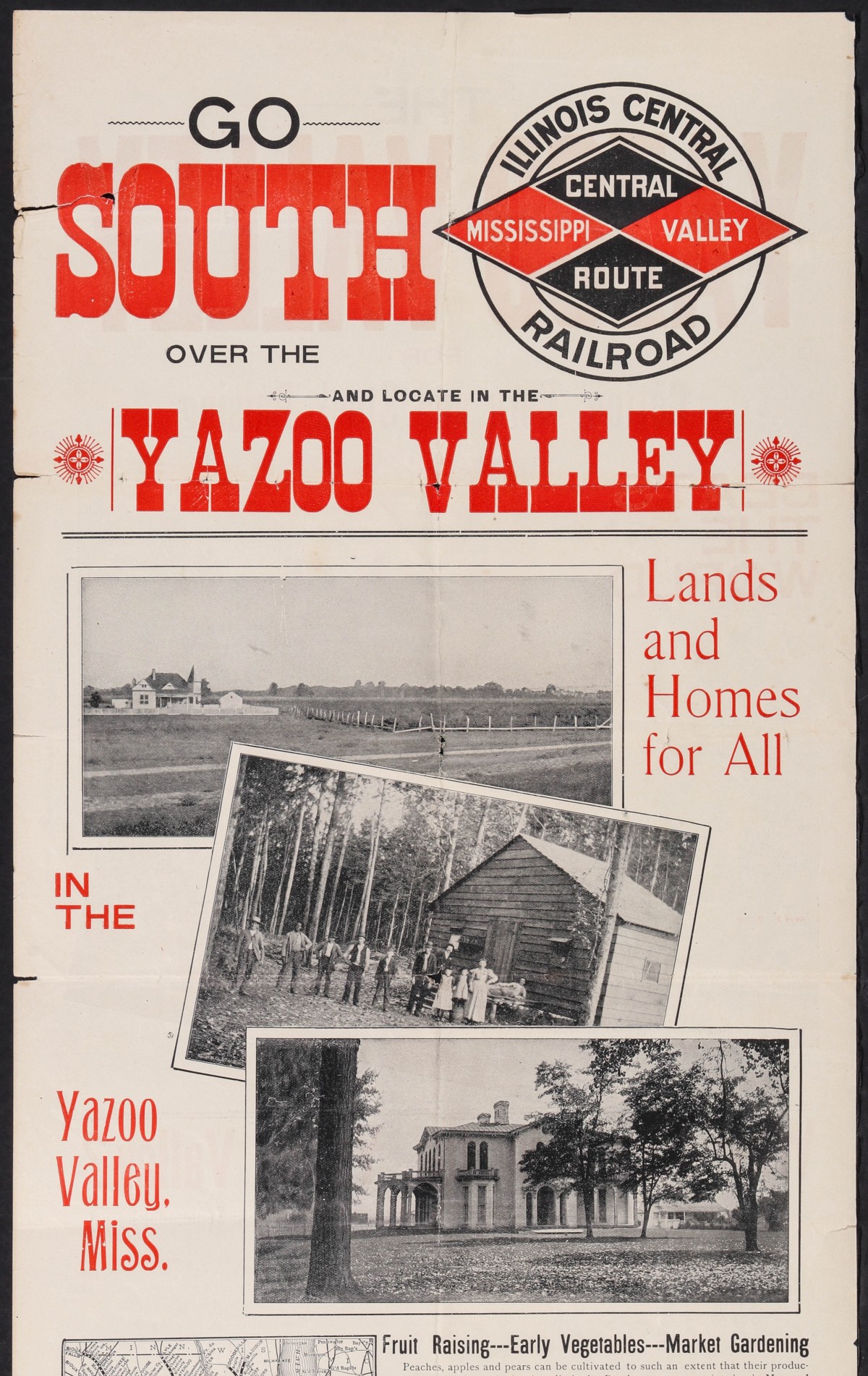 I.C.RR. YAZOO VALLEY, MISS. ADVERTISING BROADSIDES