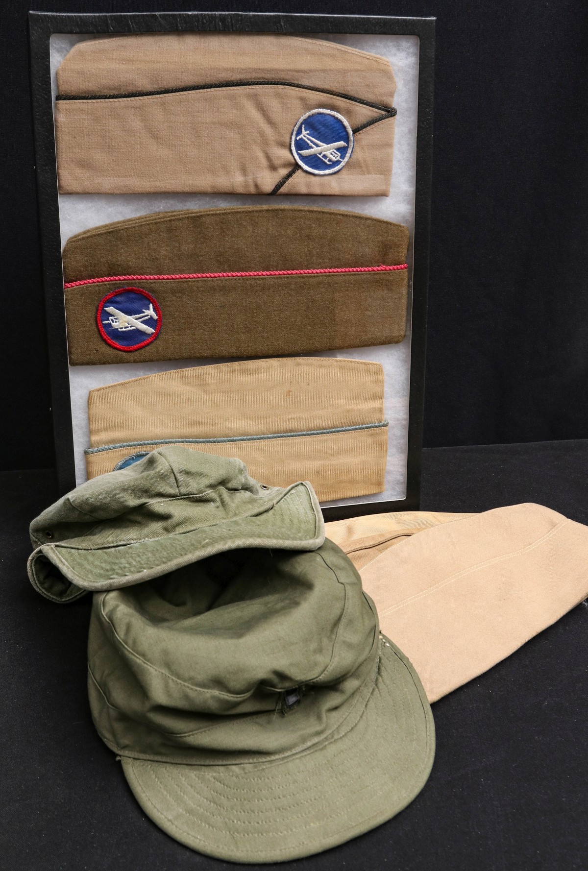 ARMY GLIDER, NAVY AVIATOR, USMC AND OTHER HEADG GEAR